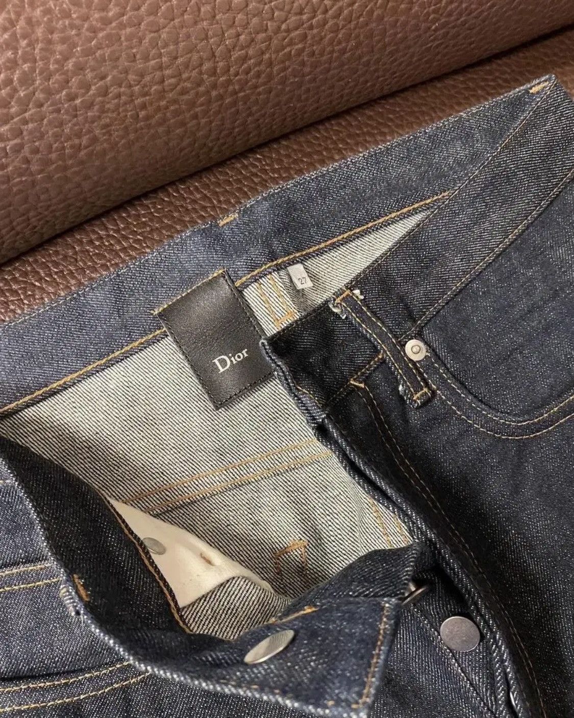 Dior Dior Japanese Raw Denim Pants Size US 27 - 5 Thumbnail