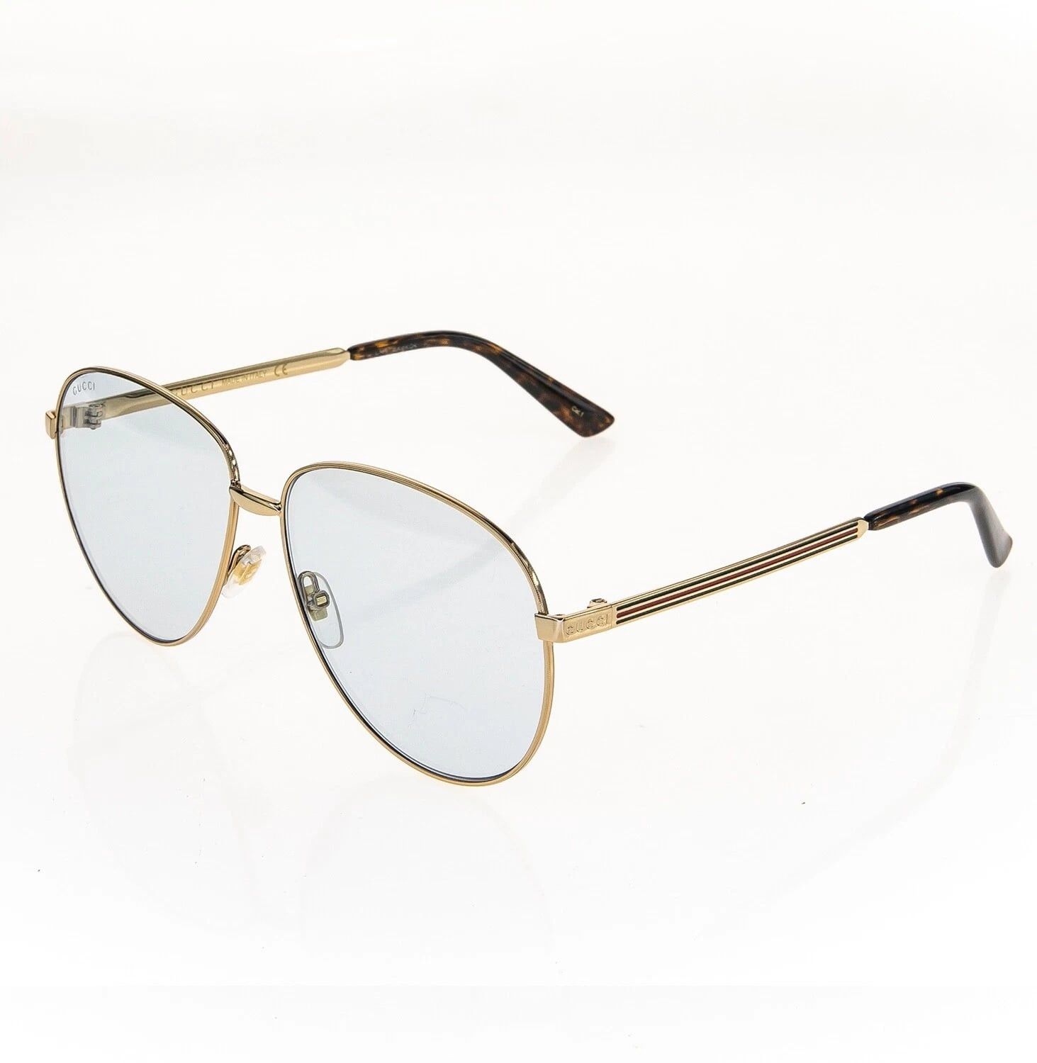 Gucci GUCCI WEB 0138 Gold Blue Aviator Sunglasses GG0138S 2280 004 Size ONE SIZE - 4 Thumbnail