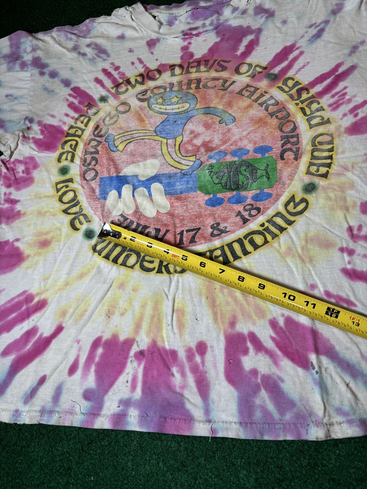 Band Tees × Vintage Vintage 90s Phish Tie Dye Hippie Rare Thrashed Band T Shirt Size US XL / EU 56 / 4 - 8 Thumbnail