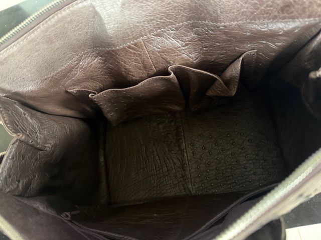 Other Genuine Full-Point Ostrich Leather Handbag– Made in Japan Size ONE SIZE - 7 Thumbnail