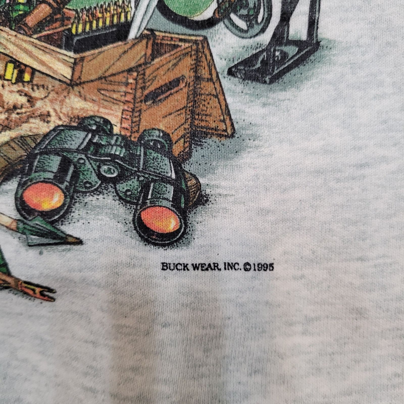 Vintage VTG 90s Buck Wear Hunting Sweatshirt Boxy Drop Shoulder XL Size US XL / EU 56 / 4 - 3 Thumbnail