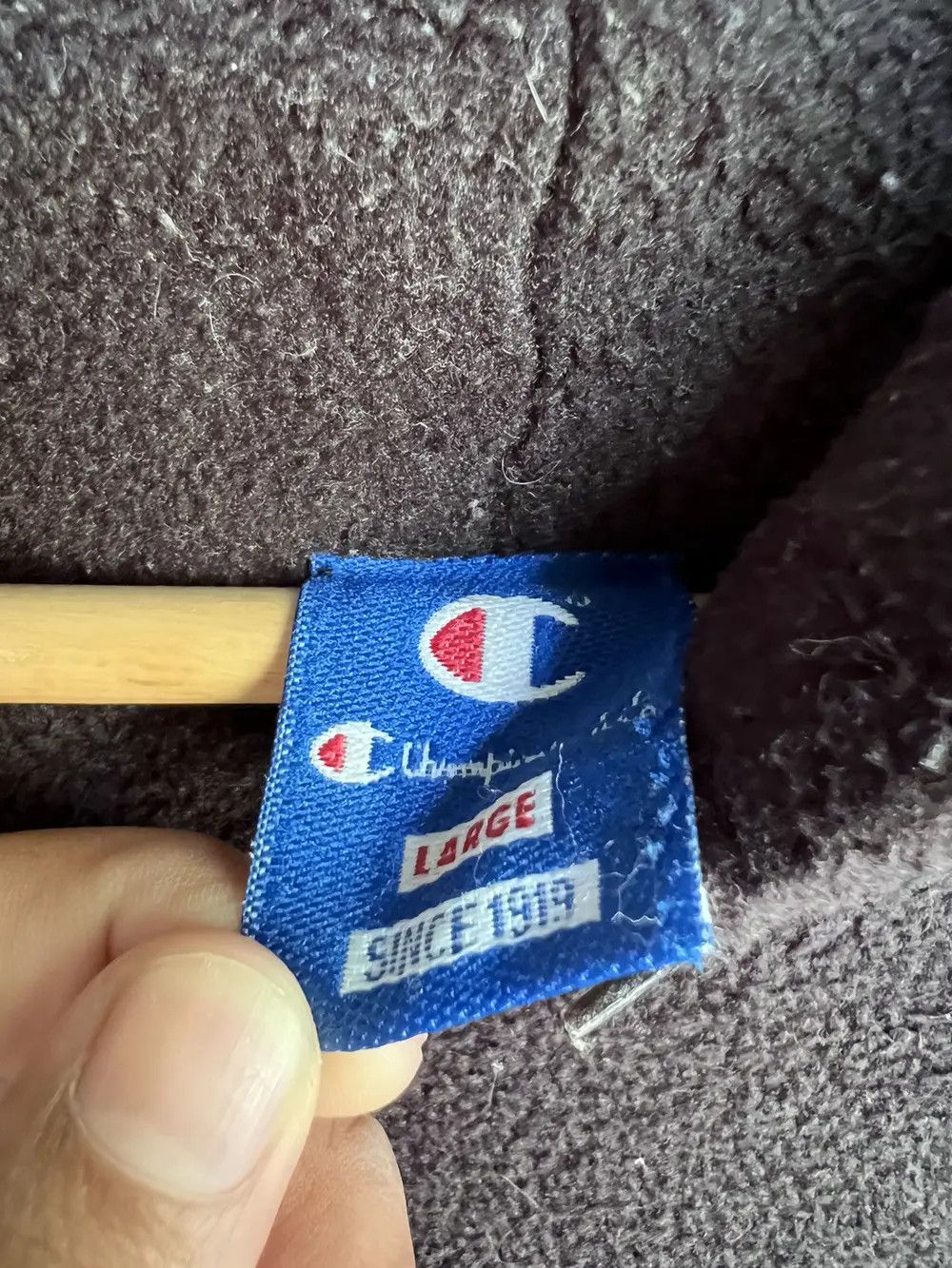 Champion × Vintage Vintage Champion Spellout Fleece Hoodies Size US L / EU 52-54 / 3 - 4 Thumbnail