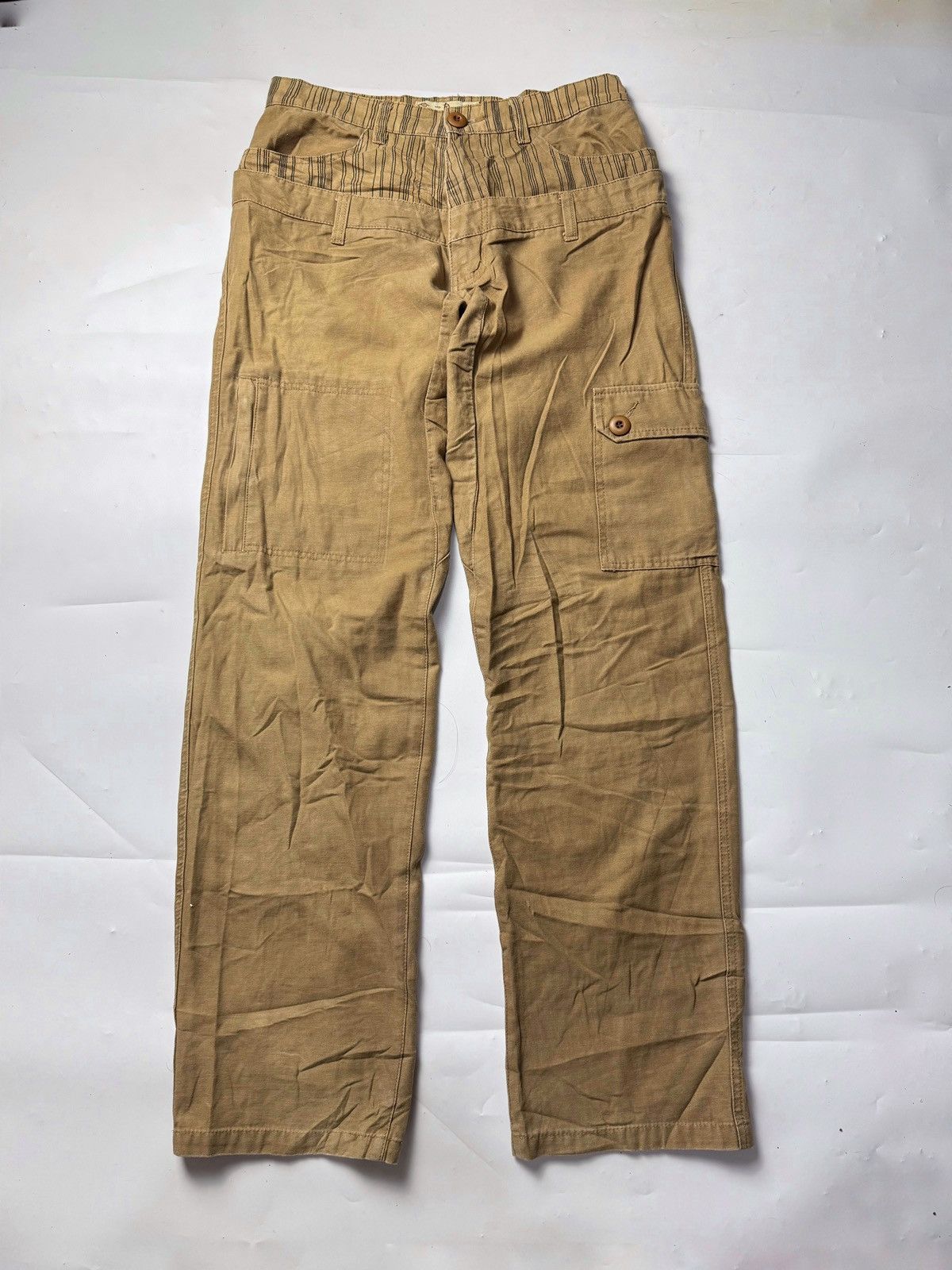 If Six Was Nine × Japanese Brand × Le Grande Bleu (L.G.B.) Double waist cargo pants japanese style Size US 29 - 2 Thumbnail