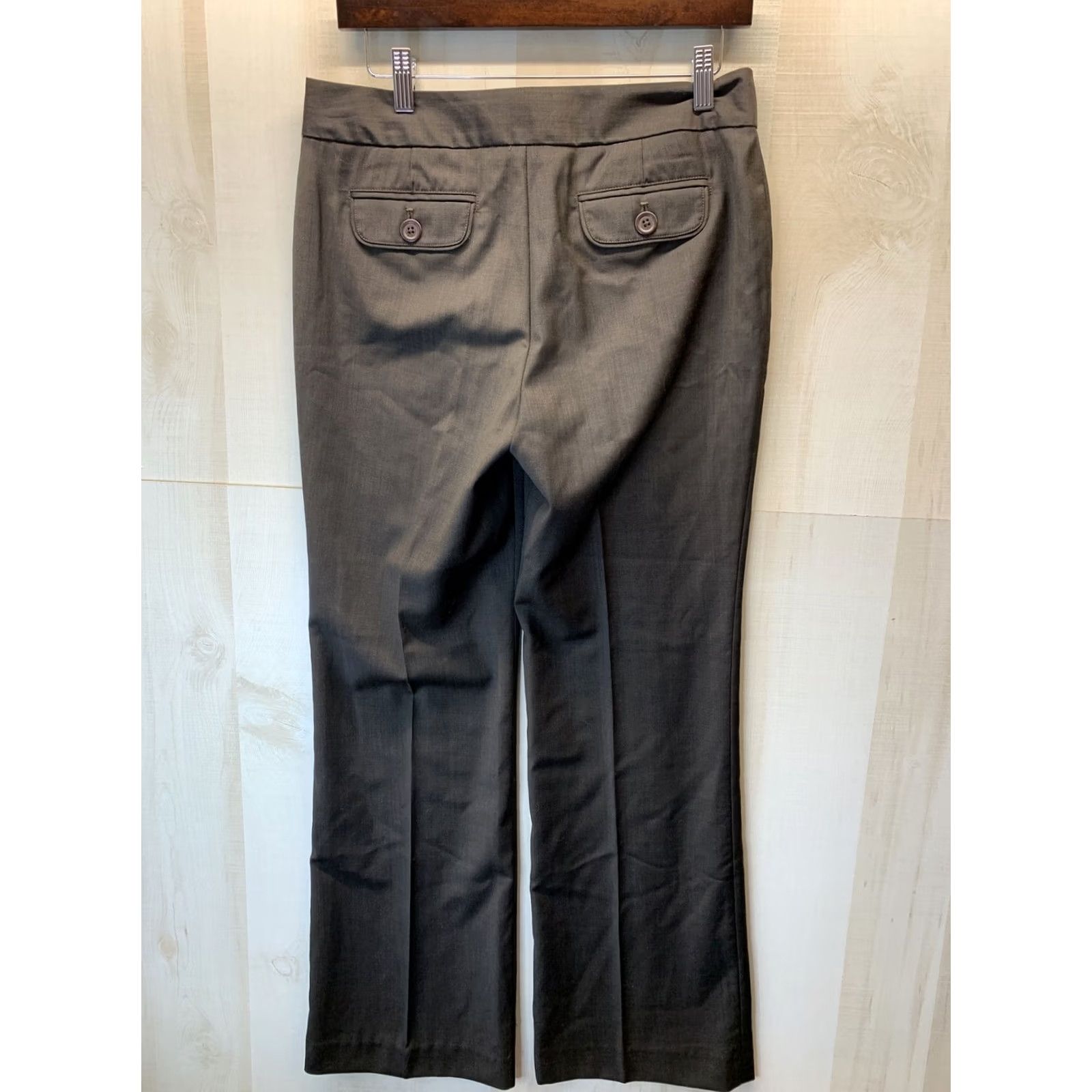 Banana Republic Banana Republic Women’s SZ 6 Martin-Fit 100% Wool Slacks Dress Pants Brown Womens Size 28" / US 6 / IT 42 - 2 Thumbnail