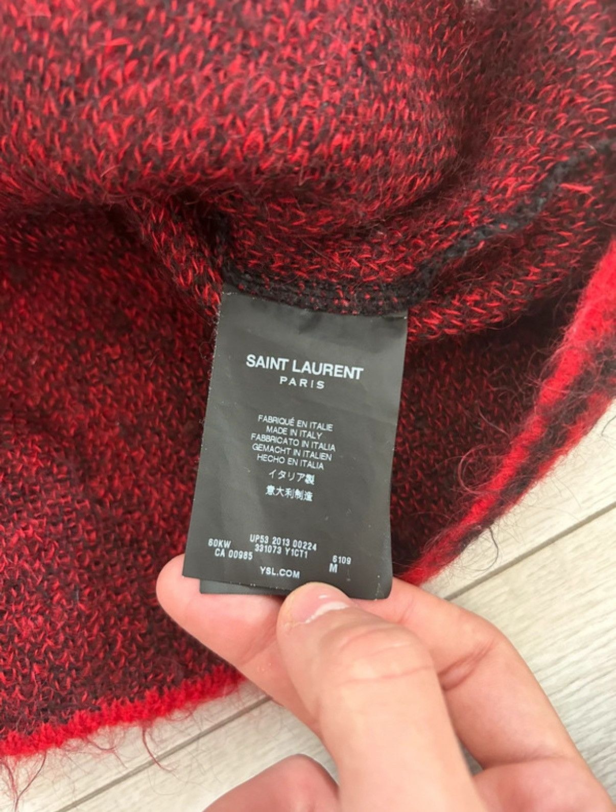 Saint Laurent Paris Saint Laurent FW13 BabyCat Mohair Sweater Leopard Red Size US M / EU 48-50 / 2 - 4 Thumbnail