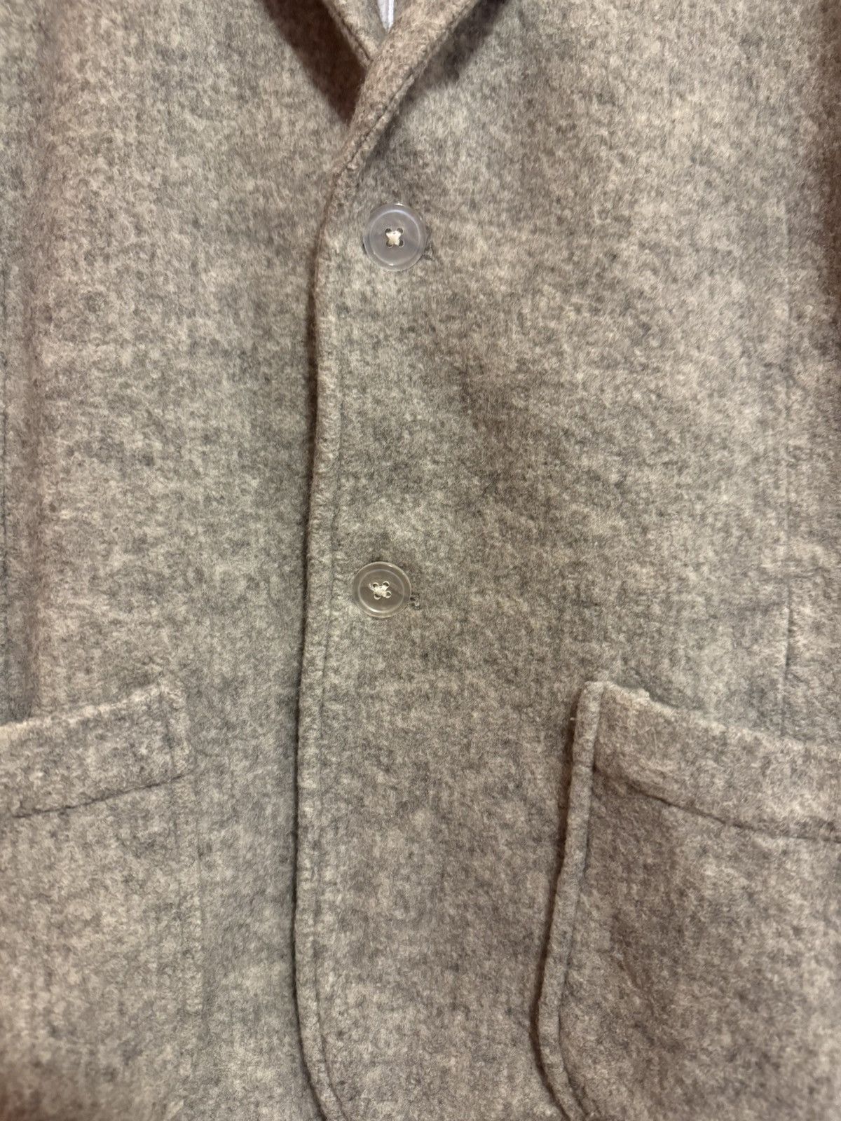 Band Of Outsiders BAND OF OUTSIDERS Felted Fleece Schoolboy Grey Blazer Size 3 Size 40R - 3 Thumbnail