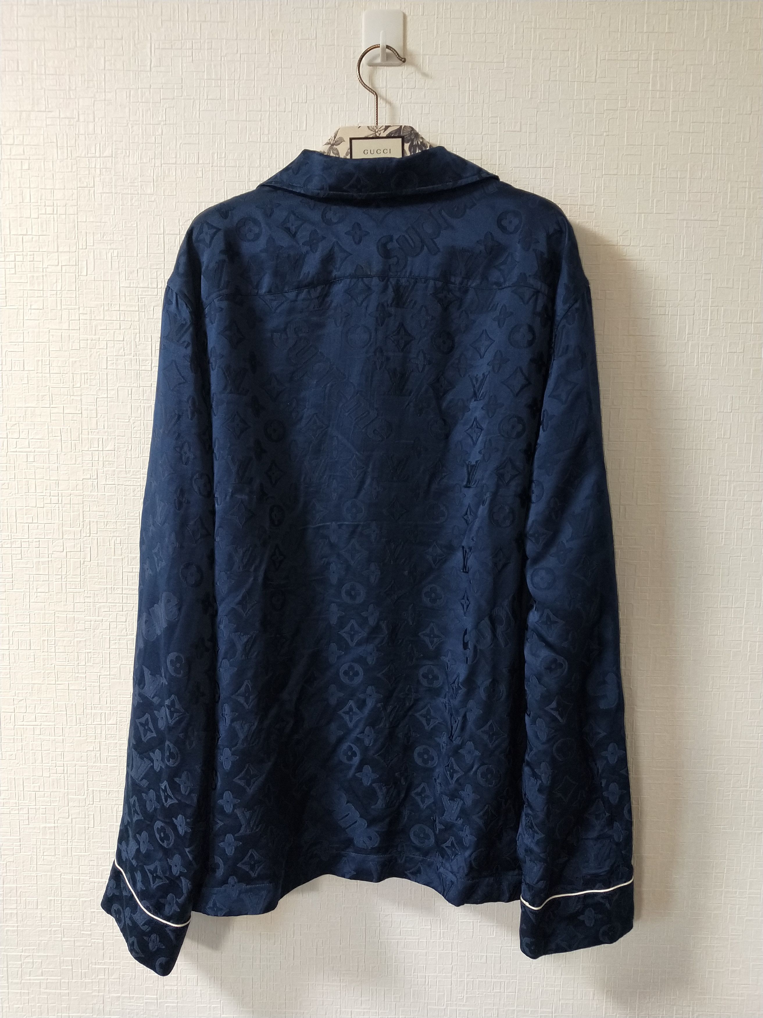 Louis Vuitton × Supreme Monogram Jacquard Silk Shirt Size US L / EU 52-54 / 3 - 2 Thumbnail