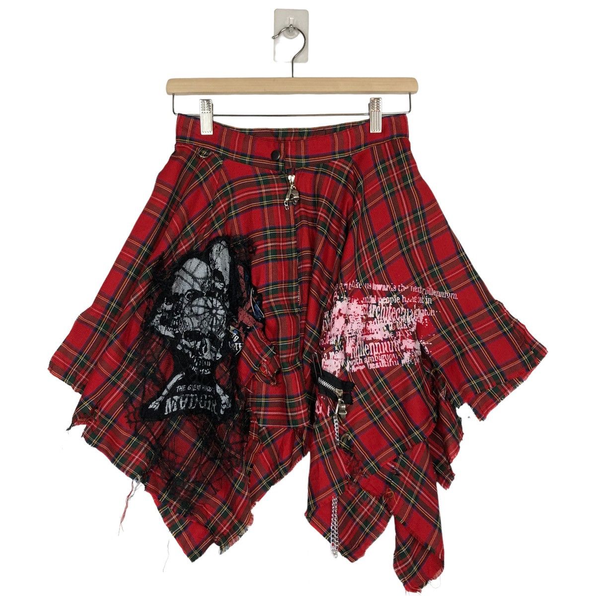Japanese Brand 🔥Rare Punk Design Bondage Style Skirt Tartan Design Size 25" / US 0 / IT 36 - 1 Thumbnail