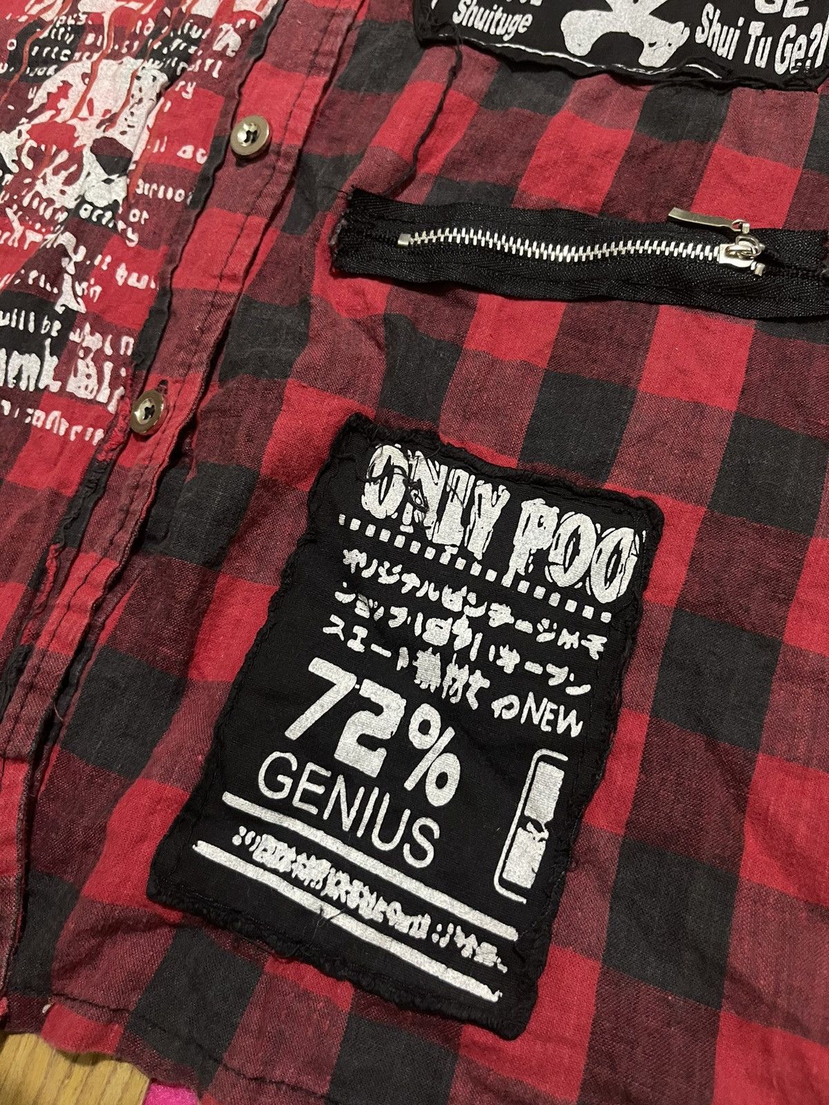 If Six Was Nine Y2K CHYAN IN short sleeve shirt skull ifsix style Size M / US 6-8 / IT 42-44 - 4 Thumbnail