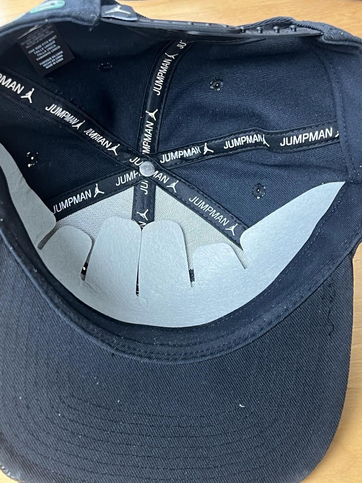 Jordan Brand Air Jordan Men Black Leather Brim SnapBack NBA Basketball Size ONE SIZE - 5 Thumbnail