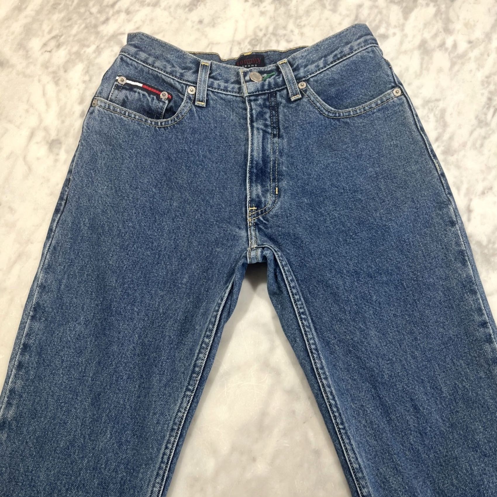 Tommy Hilfiger Vintage Tommy Hilfiger Jeans Womens 1/32 Waist 24 Inseam 31 Classic Fit Blue - 90s Style Size 42" / US 20 - 2 Thumbnail