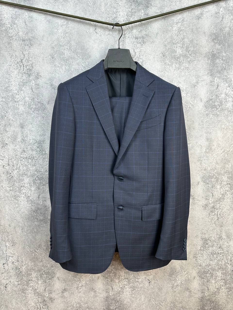 Ermenegildo Zegna RRP €2.500 Emenegildo Zegna "Mila" Abito Suit Wool Check Size 46R - 1 Thumbnail