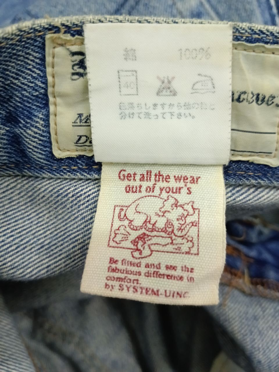 Vintage SICK DISTRESSED FADE SELVEDGE FIGTHING ELEPHANT DENIM PANTS Size US 29 - 9 Thumbnail