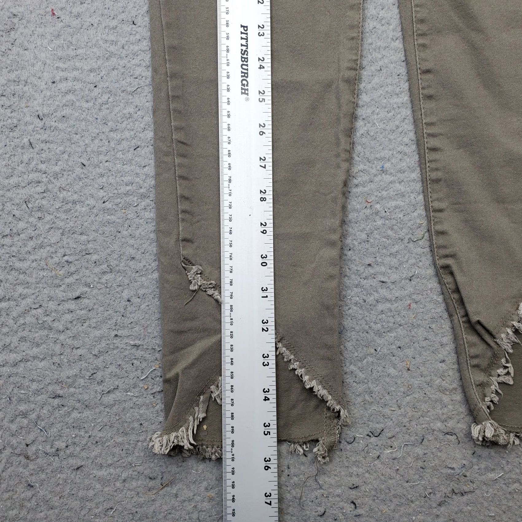Vintage Wit & Wisdom Womens Size 4 Brown Stretch Ankle Pants Tulip Hem Inverted V Frayed Comfort Pockets Size 27" / US 4 / IT 40 - 3 Thumbnail
