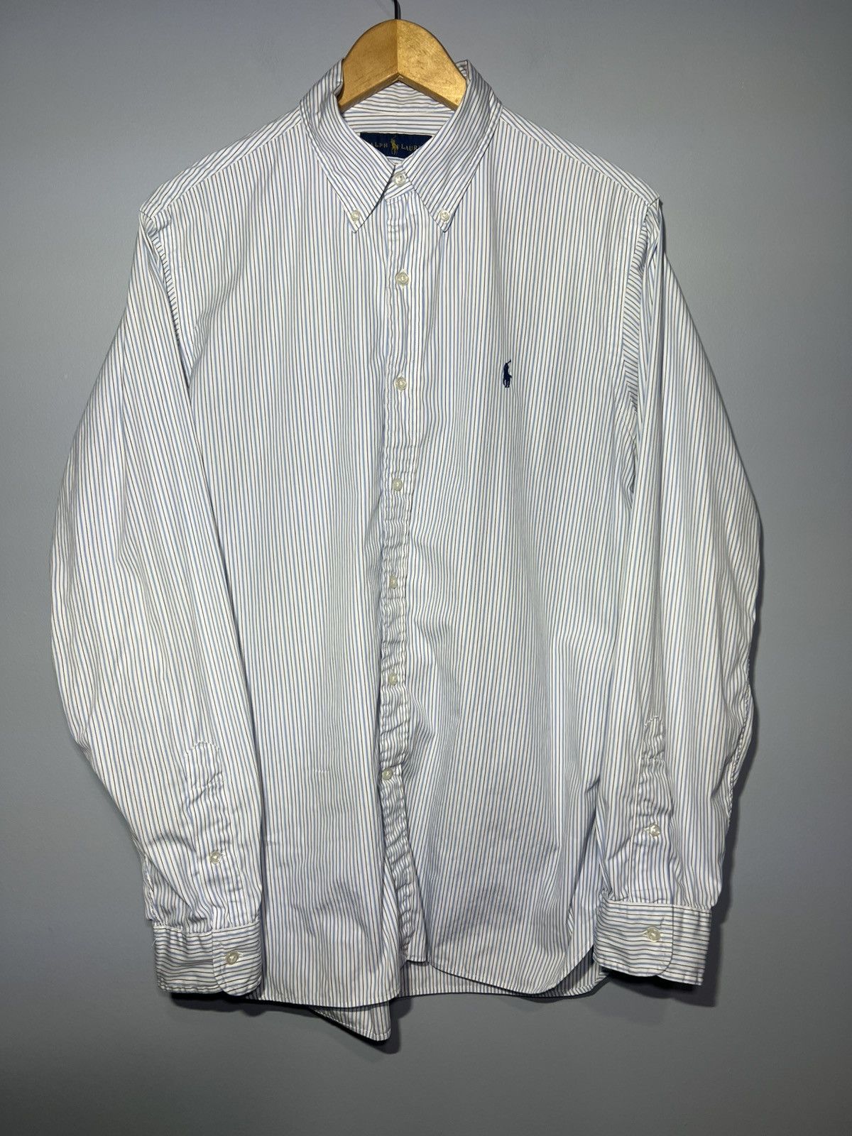 Polo Ralph Lauren Ralph Lauren Shirt Men Sz 16 Blue Striped Dress Button Down Size US L / EU 52-54 / 3 - 2 Thumbnail