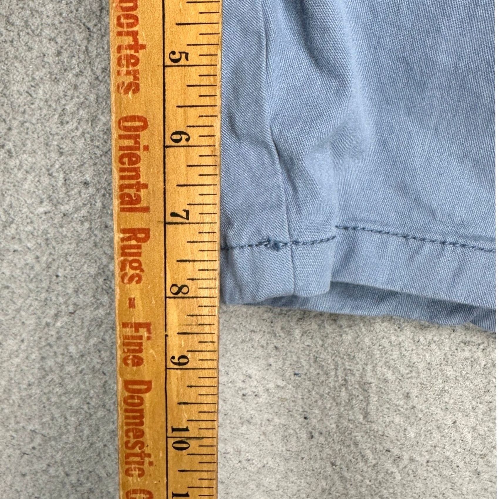 Old Navy Old Navy Built-In Flex Mens Slim Khakis Shorts 34 Light Blue Flat Front Stretch Khakis Casual Pockets Denim? No Size US 34 / EU 50 - 7 Thumbnail