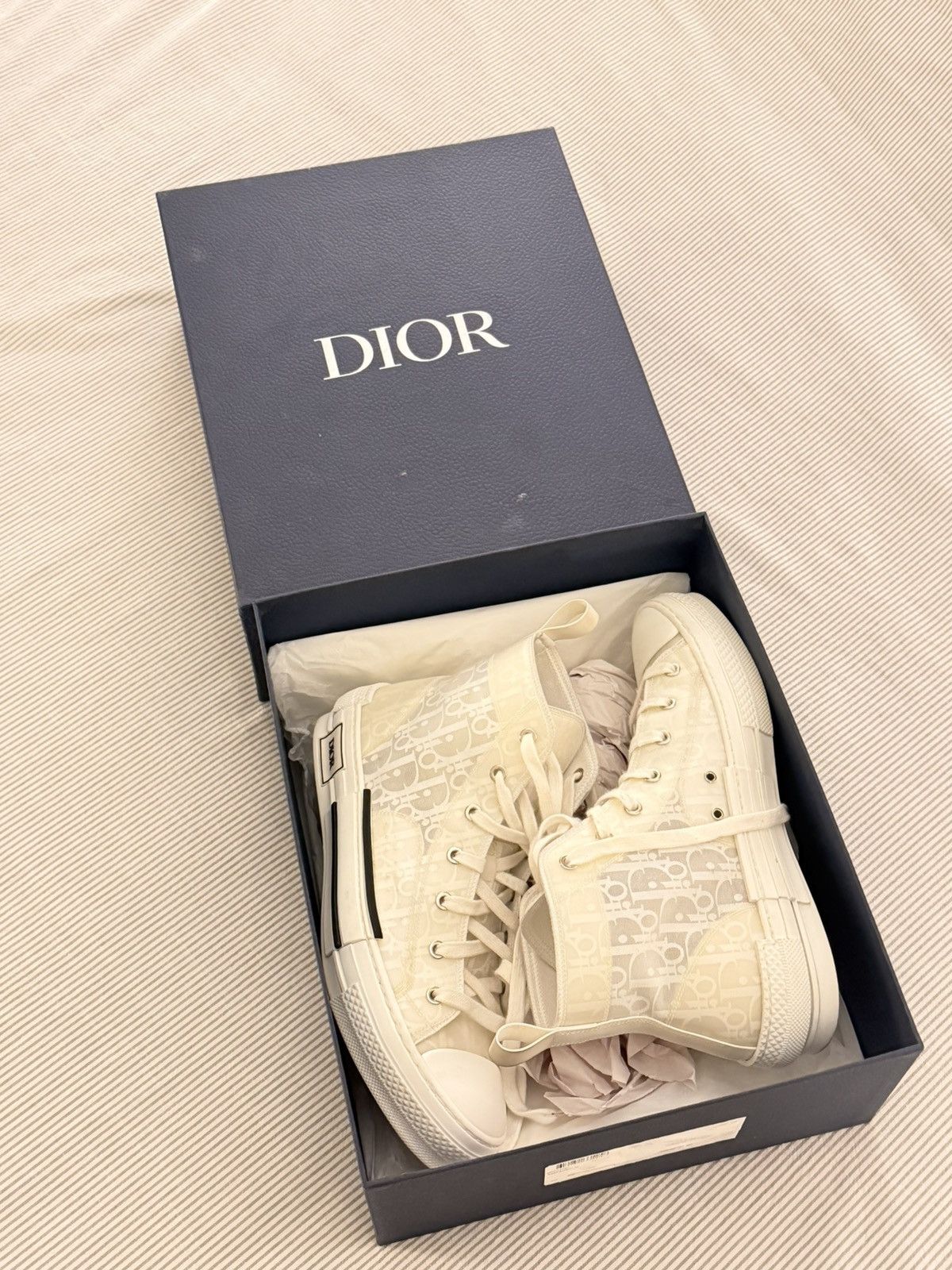 Dior Dior B23 High Top White Oblique Size 43EU Size US 10 / EU 43 - 3 Thumbnail