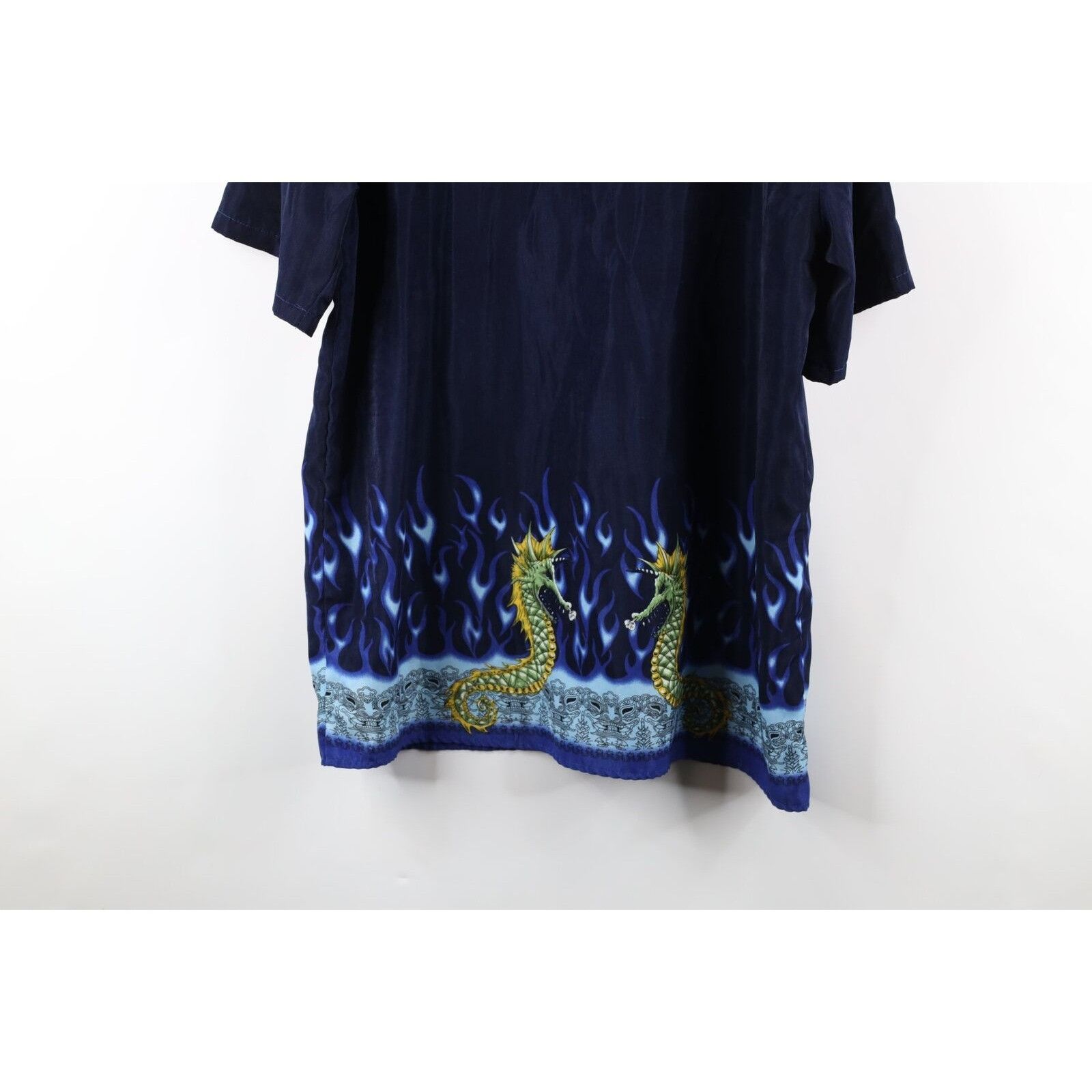 Vintage Vintage 90s Streetwear Las Vegas Tribal Flames Button Shirt Size US L / EU 52-54 / 3 - 9 Thumbnail