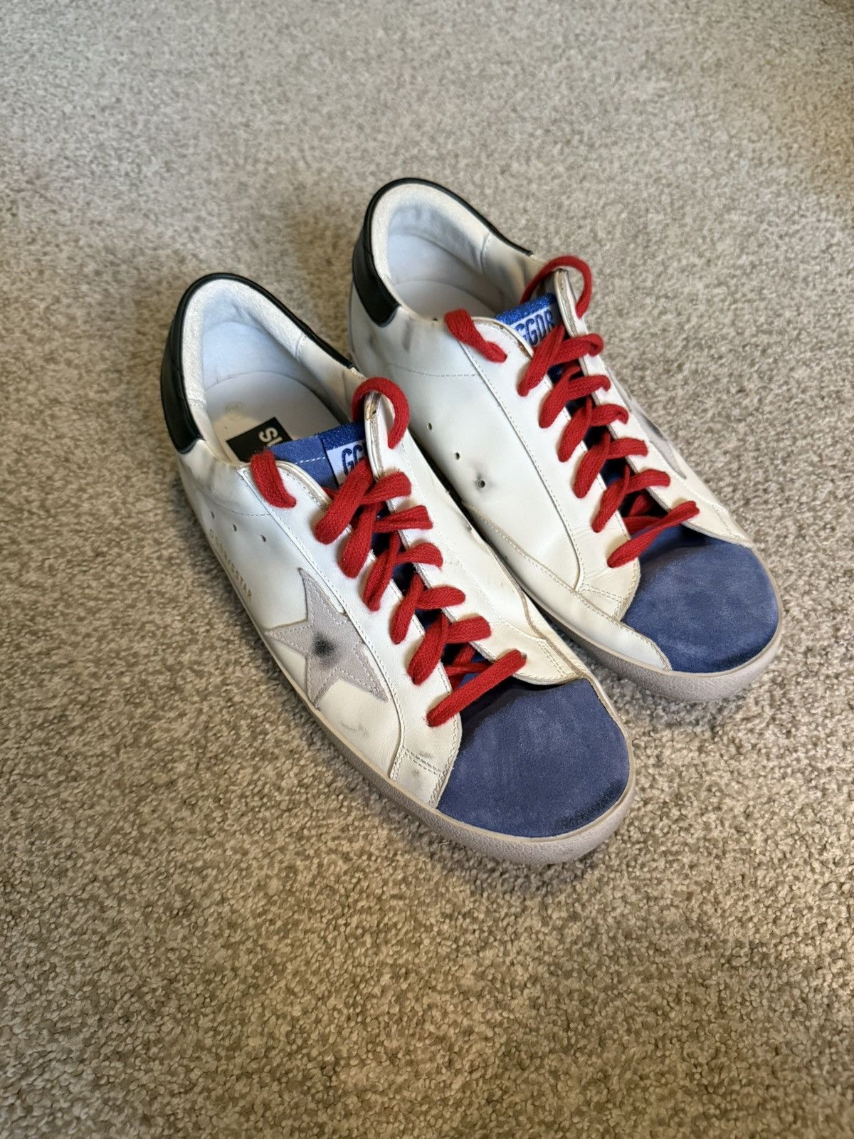 Golden Goose Golden Goose Superstar ‘white blue red’ Size US 10.5 / EU 43-44 - 2 Thumbnail
