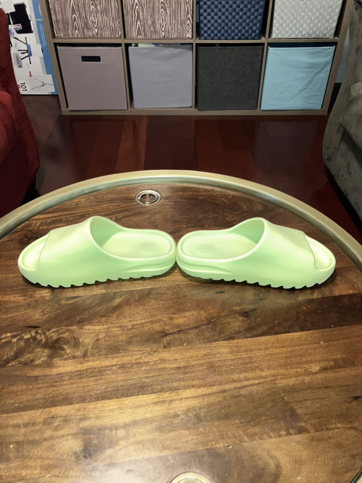 Yeezy adidas Mens Yeezy Slide Glow Green Size 10 | Grailed