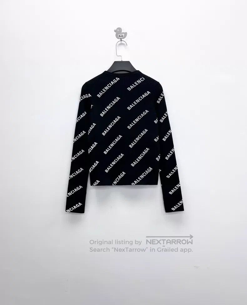 Balenciaga Balenciaga Black and white barrage stretchy slim fit knit Size M / US 6-8 / IT 42-44 - 2 Thumbnail