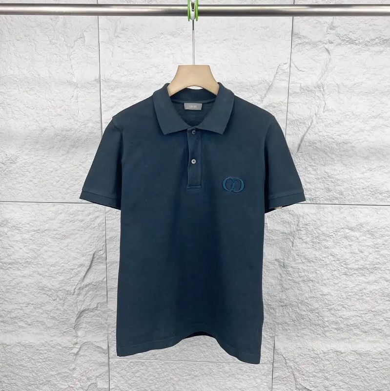 Dior Dior Men's Navy Cotton Polo Shirt 0089 Size US XS / EU 42 / 0 - 1 Thumbnail