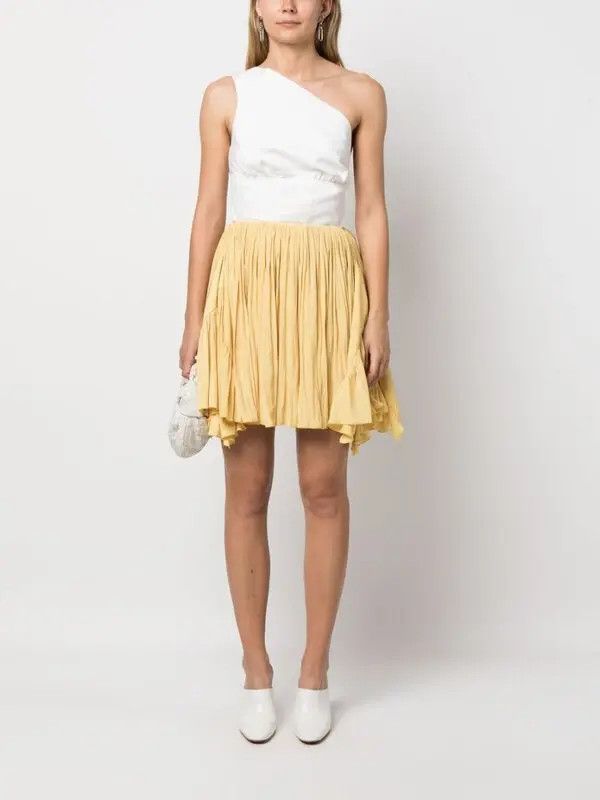Lanvin o1y0326 Mini Skirt in Marigold Size 28" / US 6 / IT 42 - 2 Thumbnail