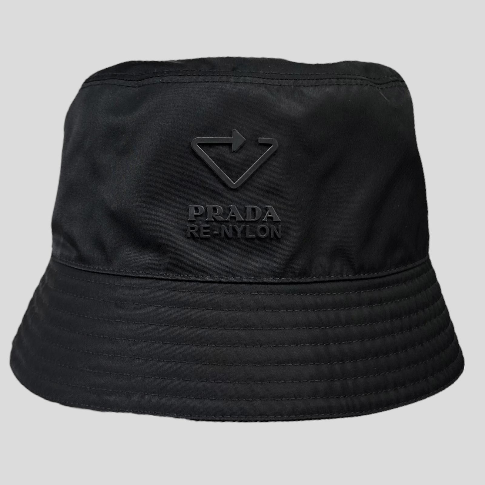 Prada Prada Milano 2020 Re-Nylon Double Logo Bucket Hat - L Size ONE SIZE - 2 Thumbnail