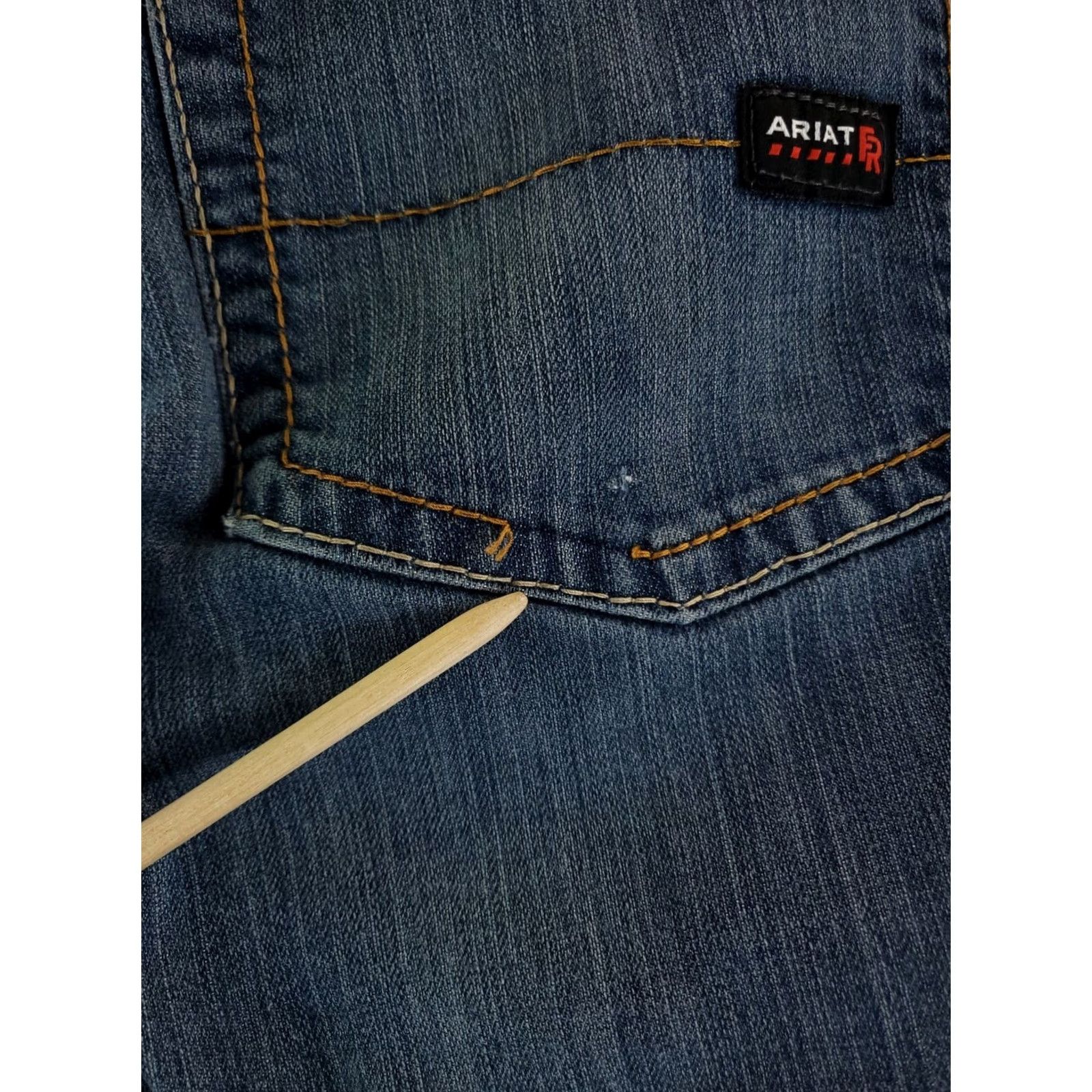 Ariat Ariat Jeans FR M4 Low Rise Boot Blue Mens 40x32 (40x31 Actual) Jeans Regular Men Blue 40 31 Flame-Resistant Straight Size US 40 / EU 56 - 5 Thumbnail