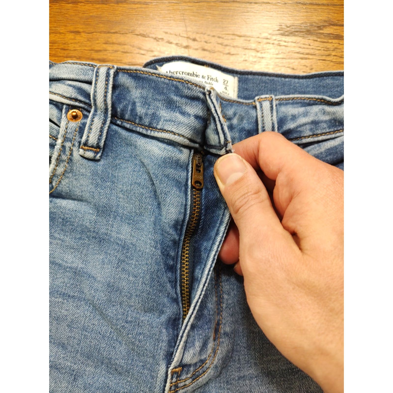 Abercrombie & Fitch Abercrombie & Fitch Jeans Womens 4/27 X 28 Inseam Super Skinny Ankle High Rise Size 27" / US 4 / IT 40 - 6 Thumbnail