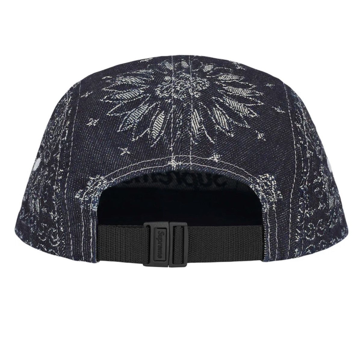 Supreme Bandana Jacquard Denim Camp Cap Indigo Size ONE SIZE - 2 Thumbnail