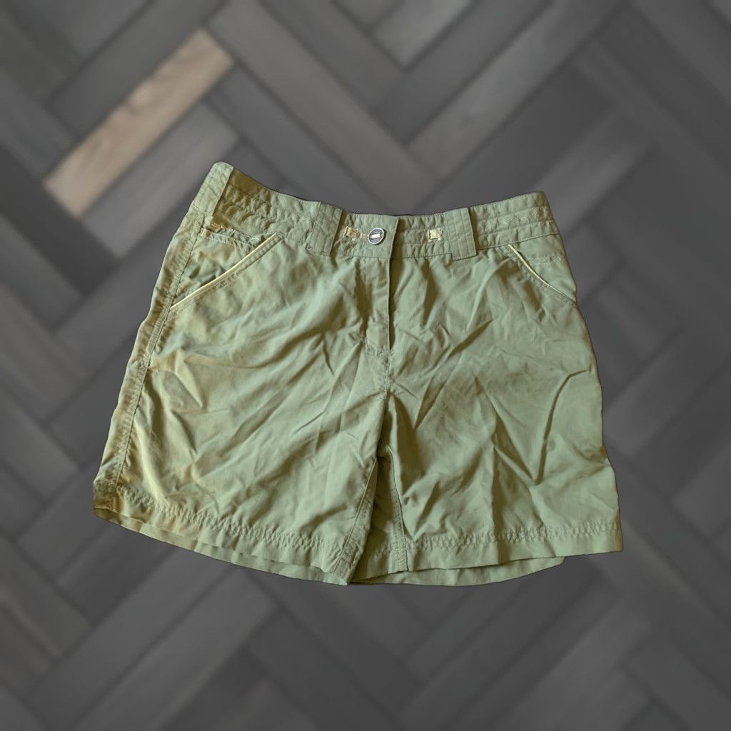 ExOfficio VINTAGE ExOfficio Outdoor Shorts Women's 4 Light Green Nylon Flat Front Hiking Shorts Mens? Women Size 27" / US 4 / IT 40 - 1 Thumbnail