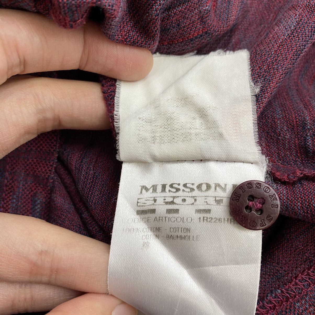 Missoni Vintage MISSONI SPORT Italy Button Up Collar Maroon Size US M / EU 48-50 / 2 - 6 Thumbnail