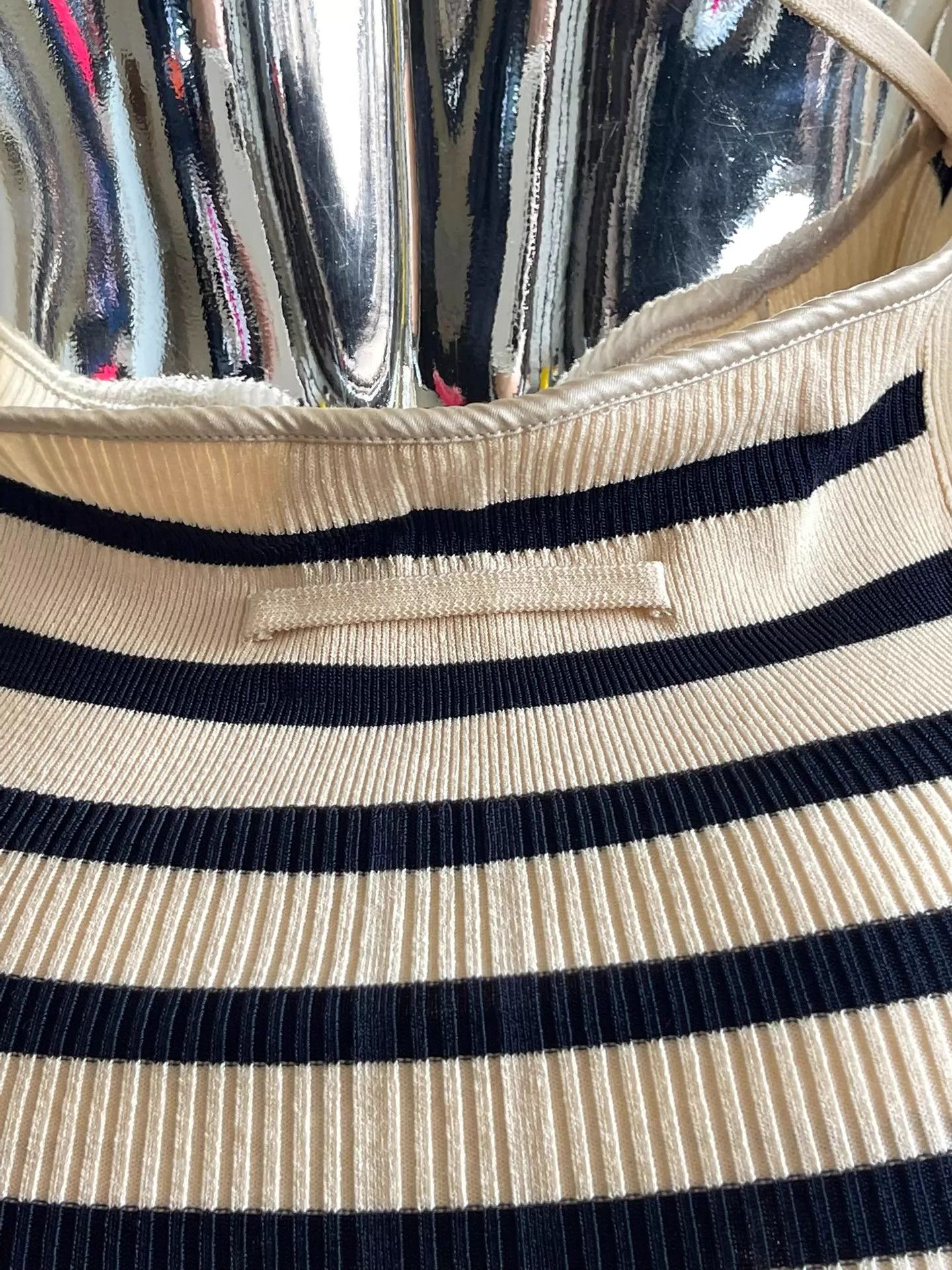 Jean Paul Gaultier JPG Vintage Madonna Runway Cone Bra Striped Open Back Cami Size M / US 6-8 / IT 42-44 - 6 Thumbnail