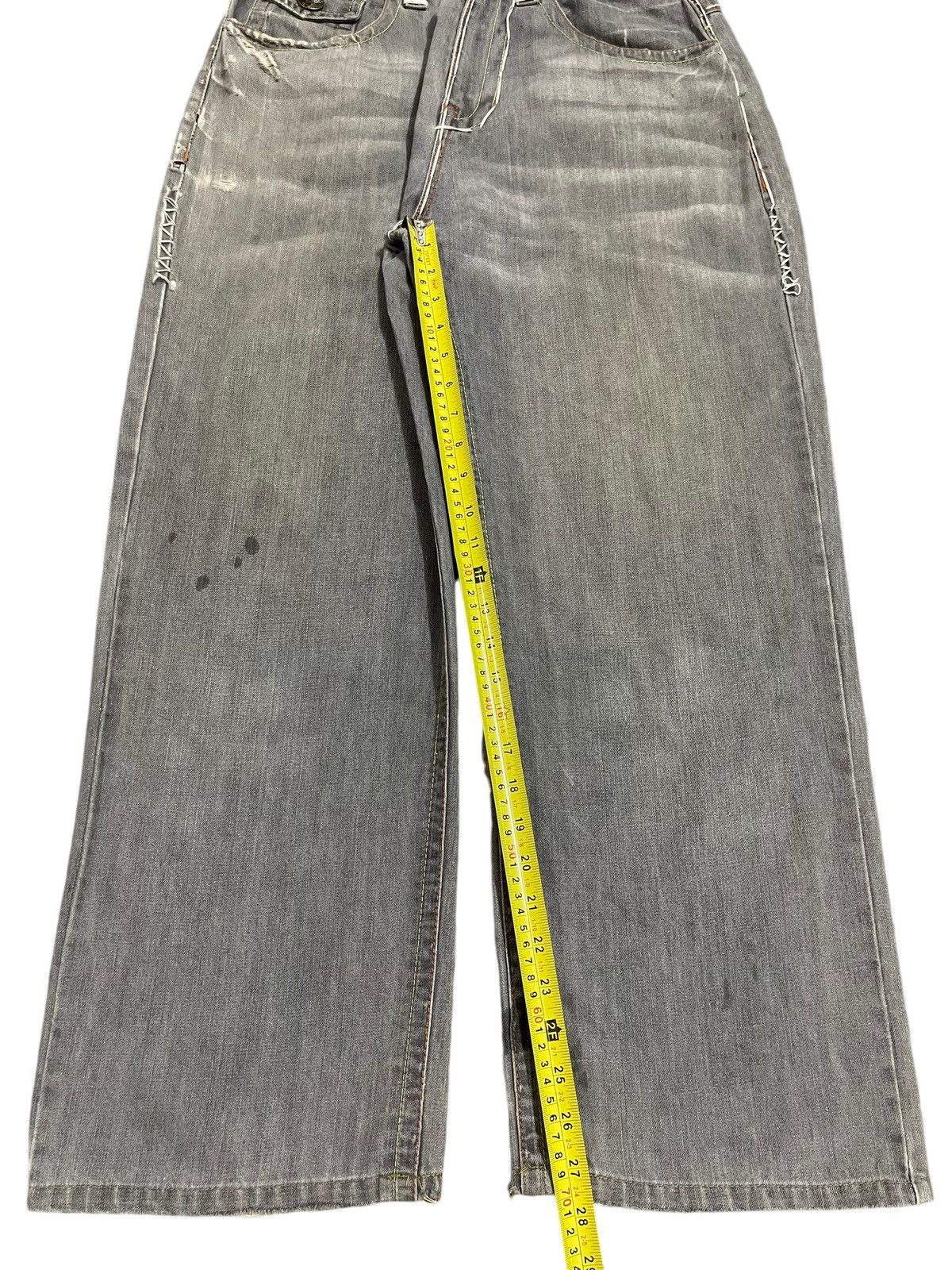 JNCO Vintage Japanese Brand Faded Wash Style Baggy Jeans Size US 32 / EU 48 - 13 Thumbnail