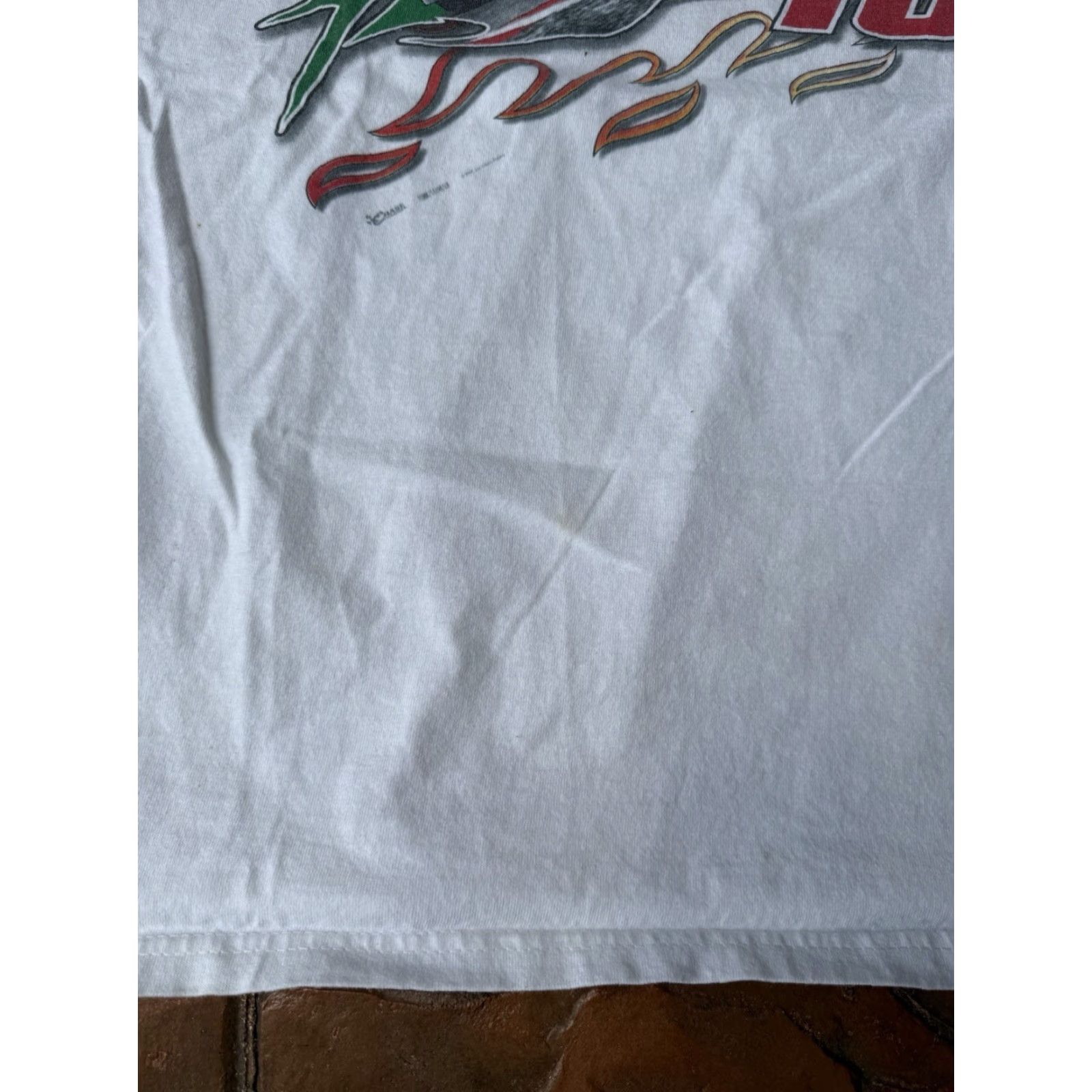 Vintage VINTAGE Bobby Labonte Nascar Racing T Shirt Large Double Sided Shirt Men White Cotton 90s Retro Graphic Print LogoLicensed Fans Size US L / EU 52-54 / 3 - 7 Thumbnail