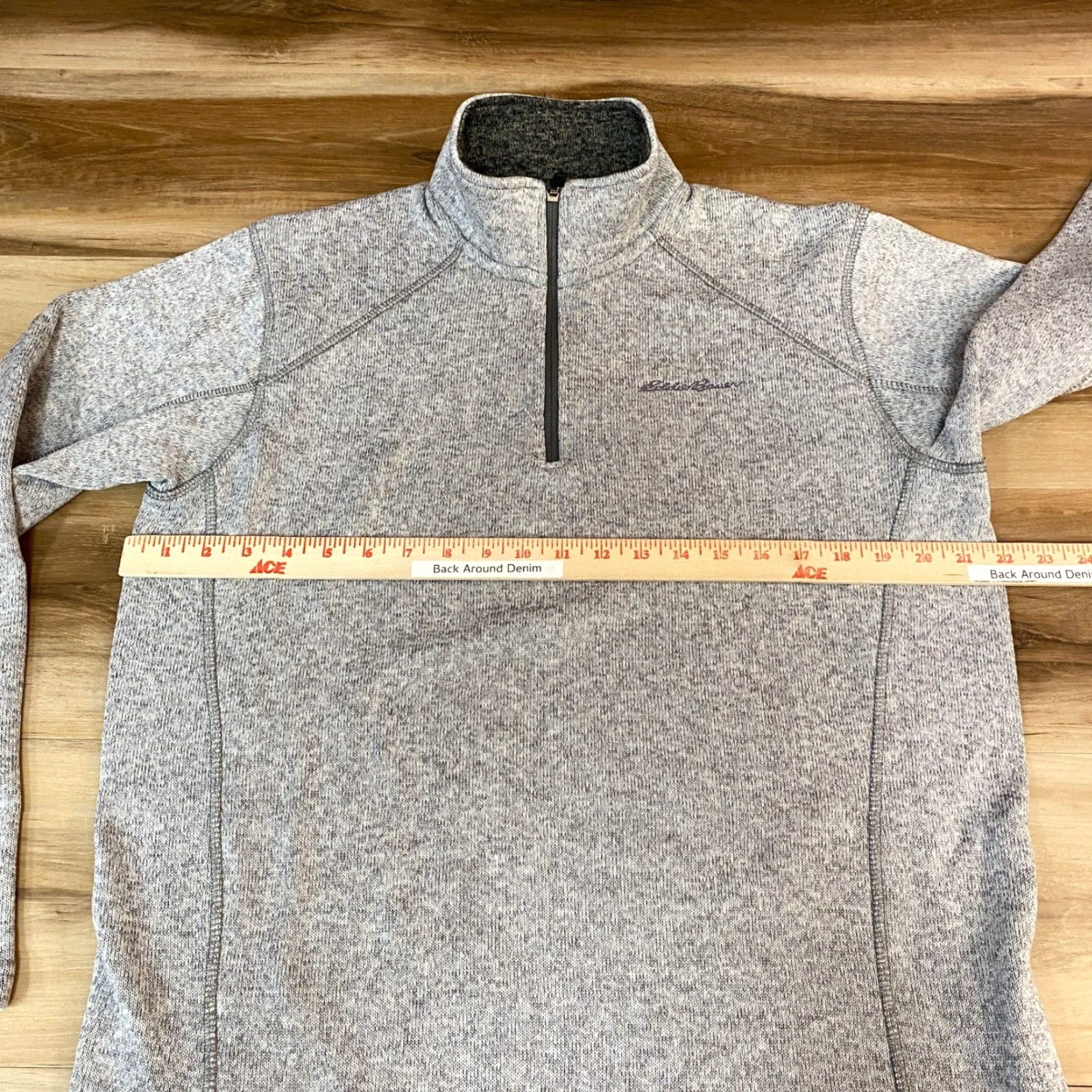 Eddie Bauer Eddie Bauer Sweater Fleece Pullover Mens L Gray Marl 1/4 Zip Mock Neck Logo Embroidered Warm Casual Outdoor Knit Pullover Men Size US L / EU 52-54 / 3 - 6 Thumbnail