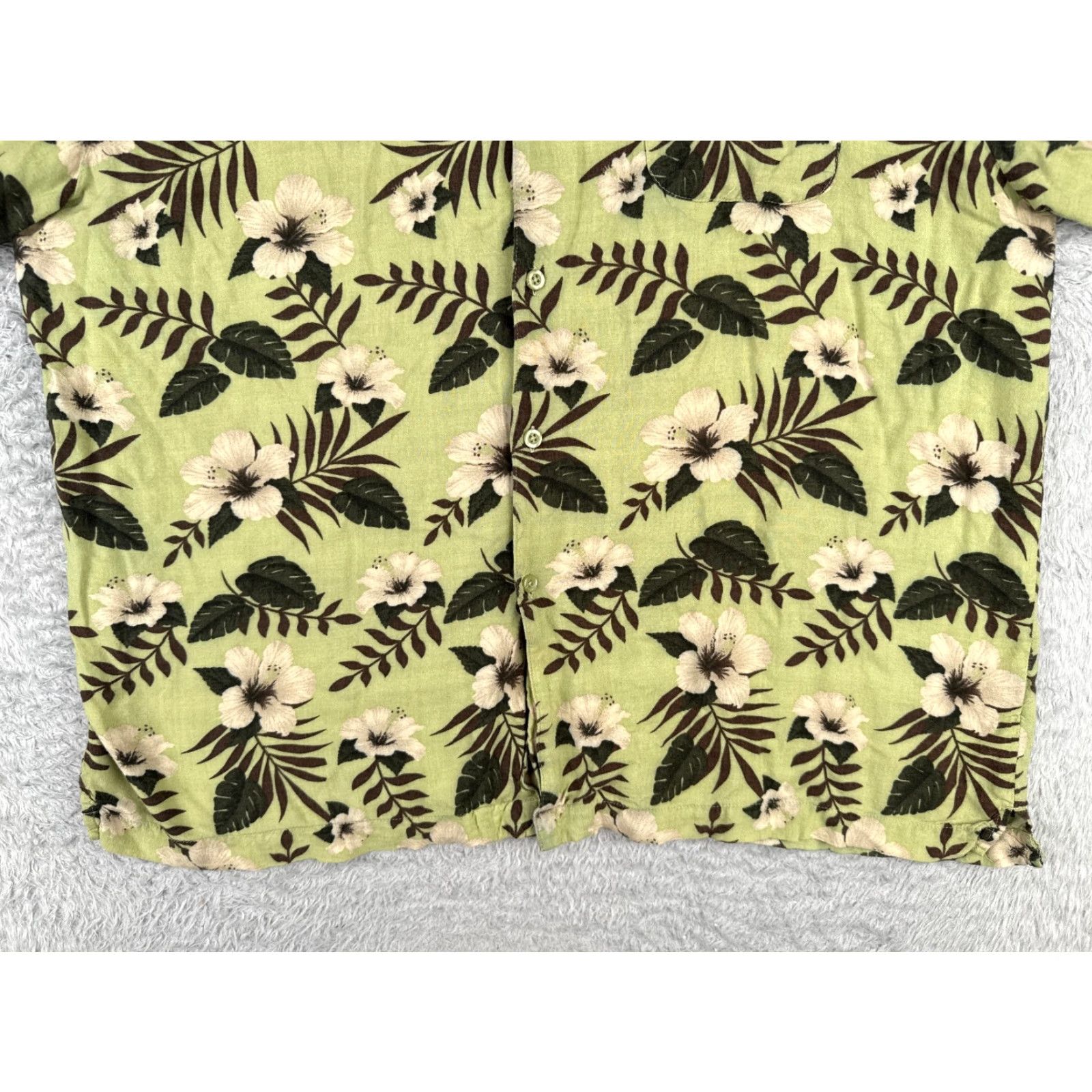 Vintage Puritan Shirt Men Extra Large Green Floral Hawaiian 100% Rayon Short Sleeve Button-Up Size US XL / EU 56 / 4 - 5 Thumbnail