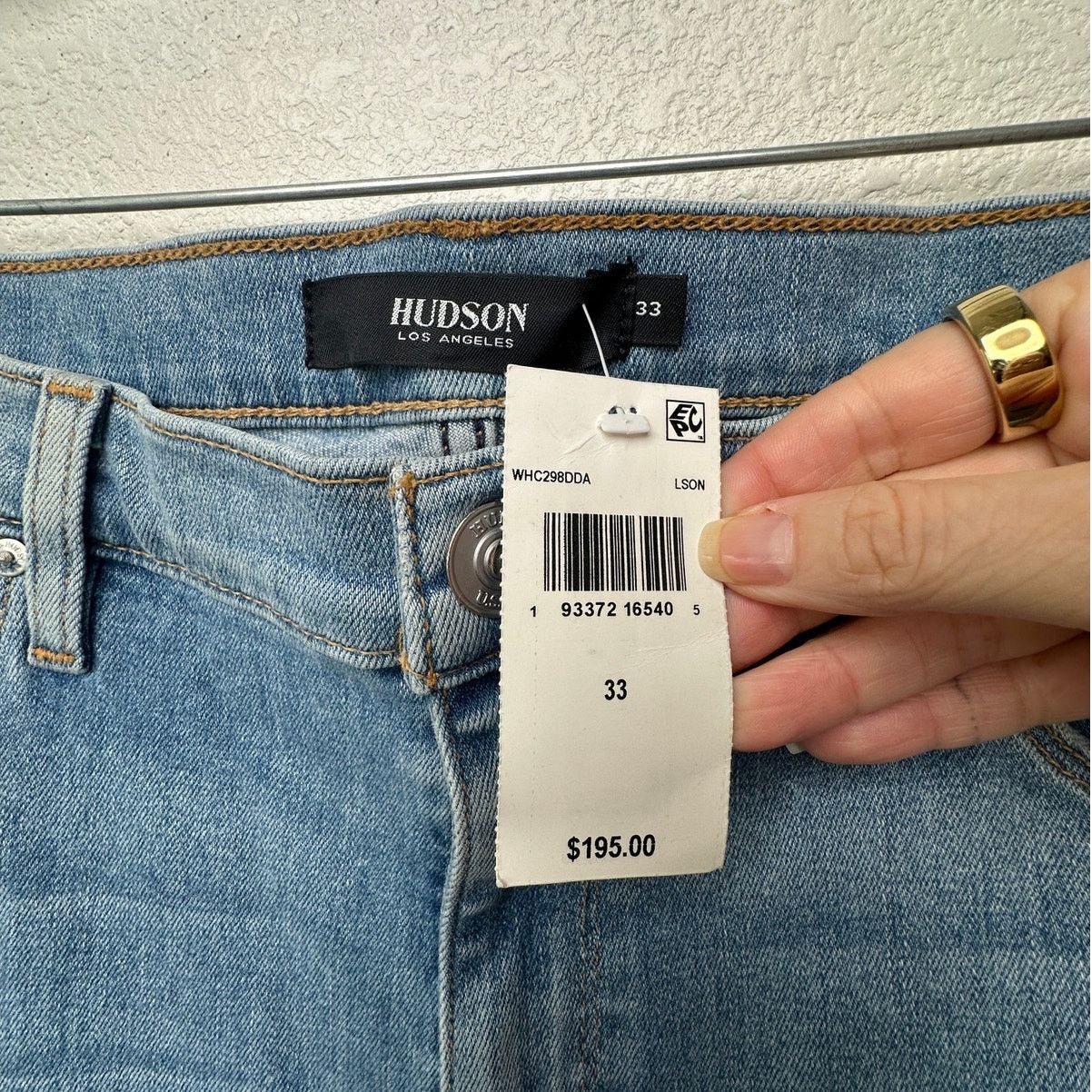 Hudson NWT Hudson Barbara High Waist Crop Straight Jeans Blue 33 Size 33" - 9 Thumbnail