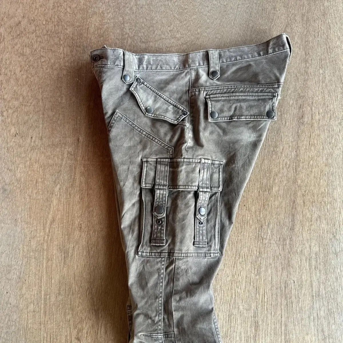 Selected Homme FLARES/BOOTCUT VTG DOUBLE KNEE RARE BONDAGE PUNK JAPAN PANTS Size US 33 - 18 Thumbnail