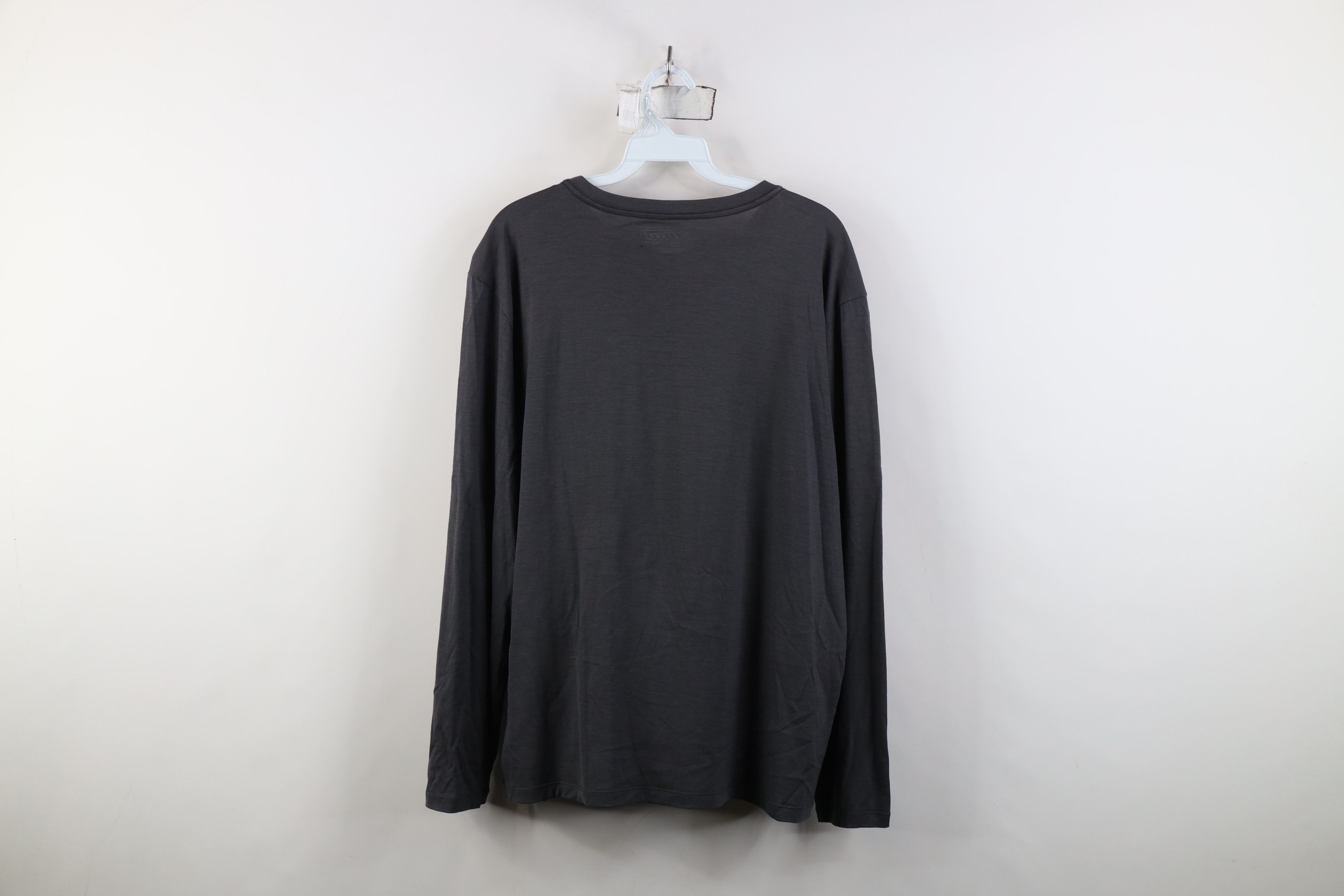 Vintage Klim Racing Teton Merino Wool Knit Long Sleeve T-Shirt Gray Size US L / EU 52-54 / 3 - 13 Thumbnail