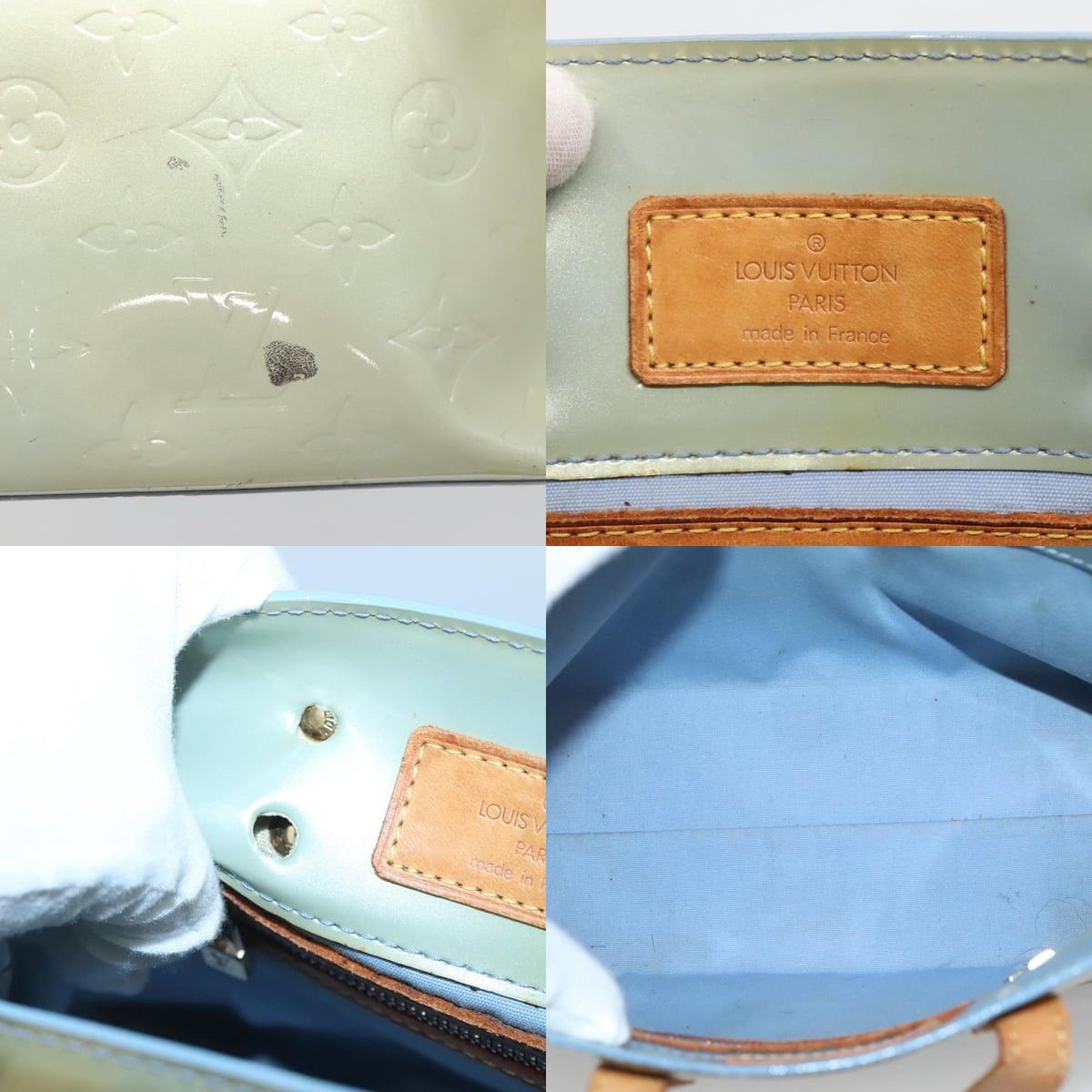 Louis Vuitton LOUIS VUITTON Monogram Vernis Reade PM Hand Bag Lavande Size ONE SIZE - 11 Thumbnail