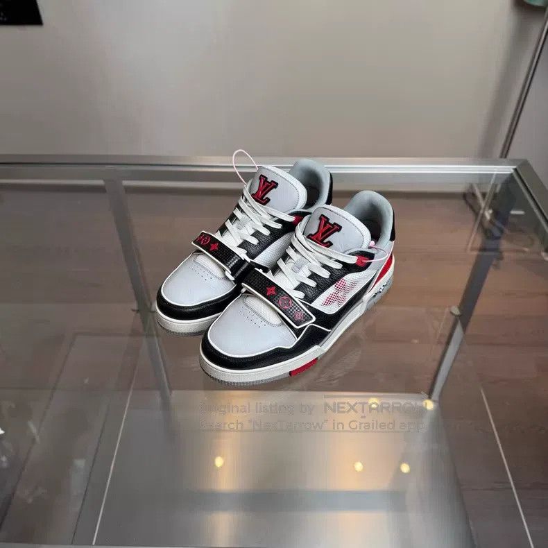 Louis Vuitton Louis Vuitton Trainer Black and Red Velcro shoes Size US 8 / EU 41 - 1 Thumbnail