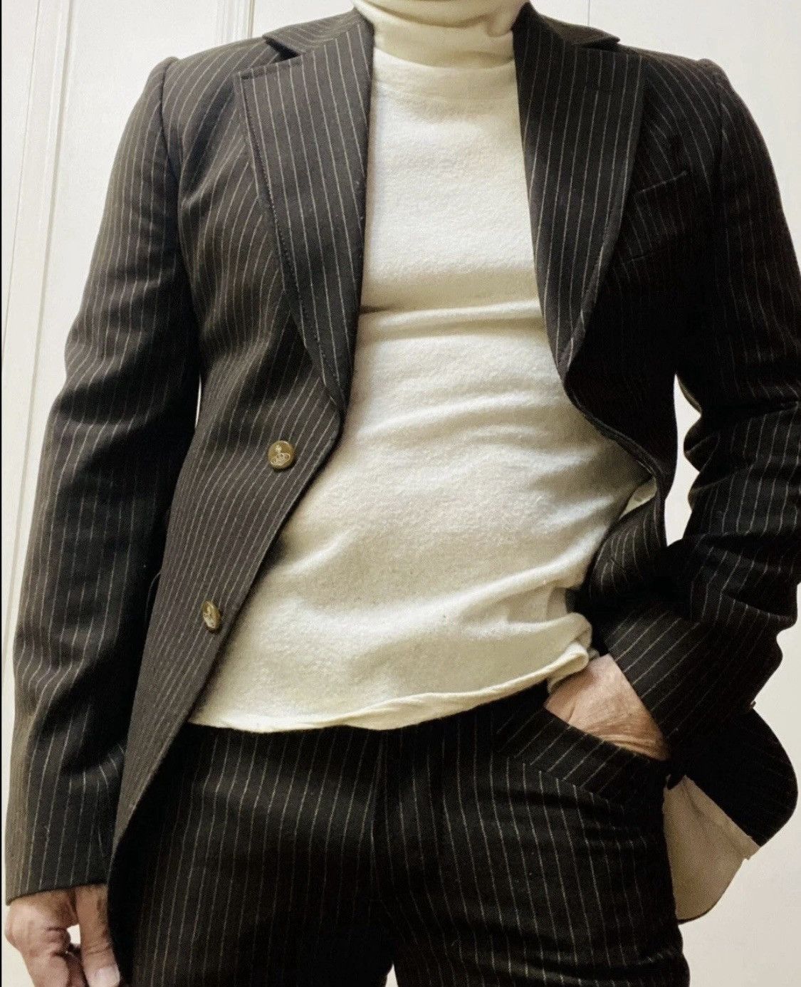 Vivienne Westwood Vivienne Westwood pin stripe brown suit Size 48R - 5 Thumbnail
