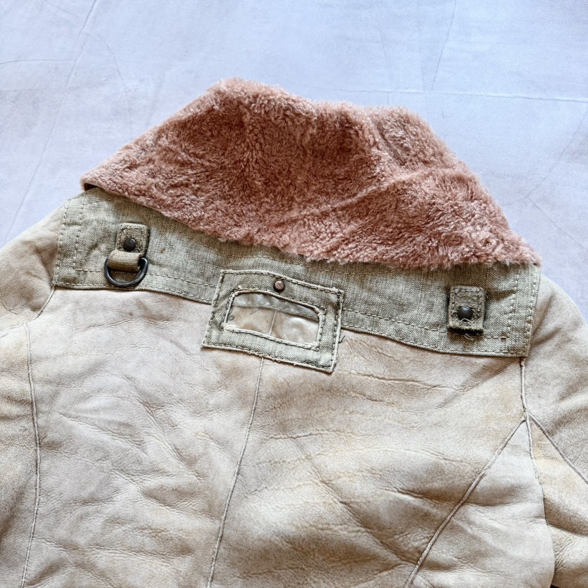Hysteric Glamour Flora Smith Cargo Military Avantgarde Shearling Jacket Y2K Size L / US 10 / IT 46 - 11 Thumbnail