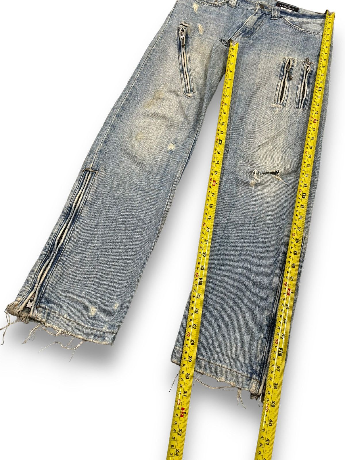 KMRii Vintage Kiliwatch Mud Wash Distressed Punk Grunge Jeans Size US 32 / EU 48 - 16 Thumbnail