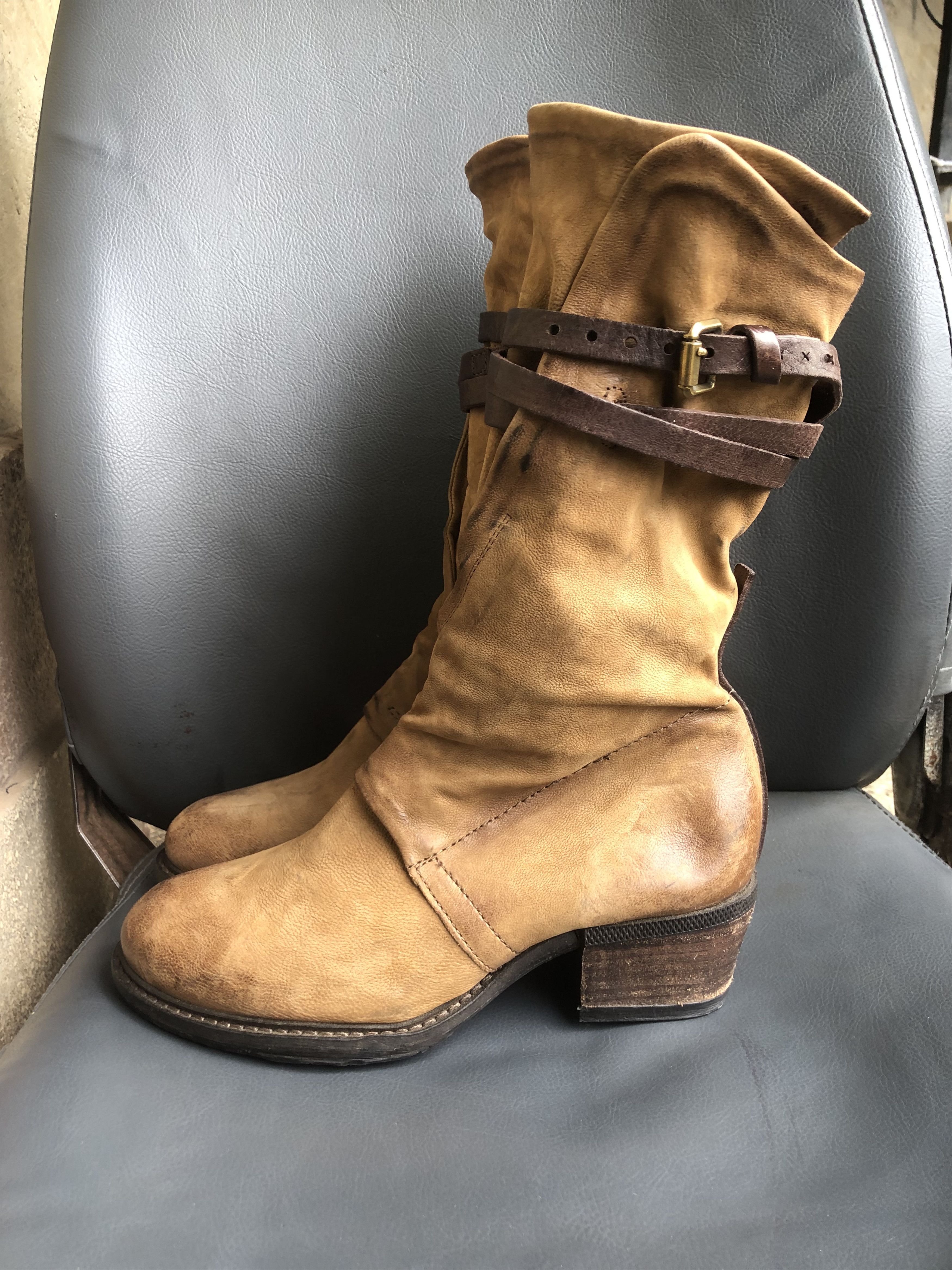 A.S.98 A.S 98 Brown Calfskin Leather Women’s Boot Size 38 Size US 8 / IT 38 - 1 Thumbnail