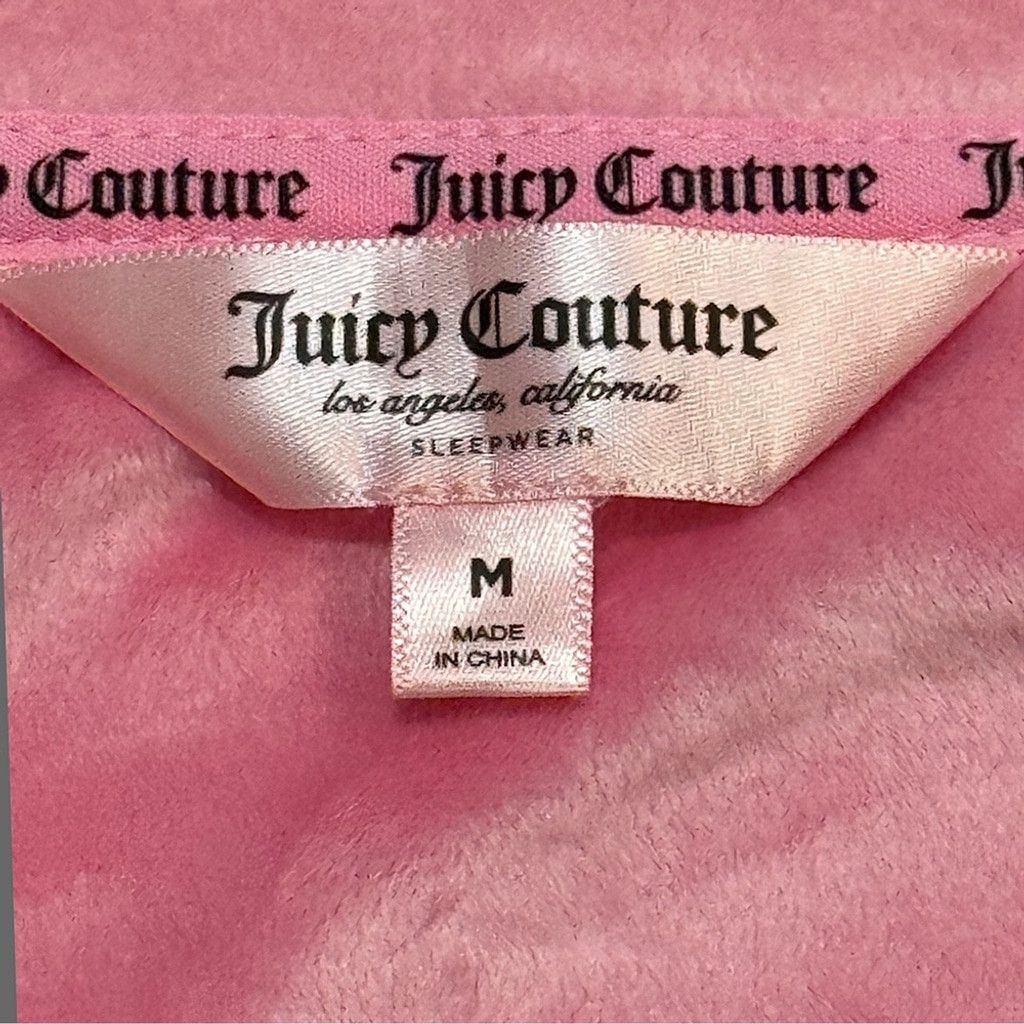 Juicy Couture JUICY Couture Pink Velour Pajama Top SZ M Size M / US 6-8 / IT 42-44 - 3 Thumbnail