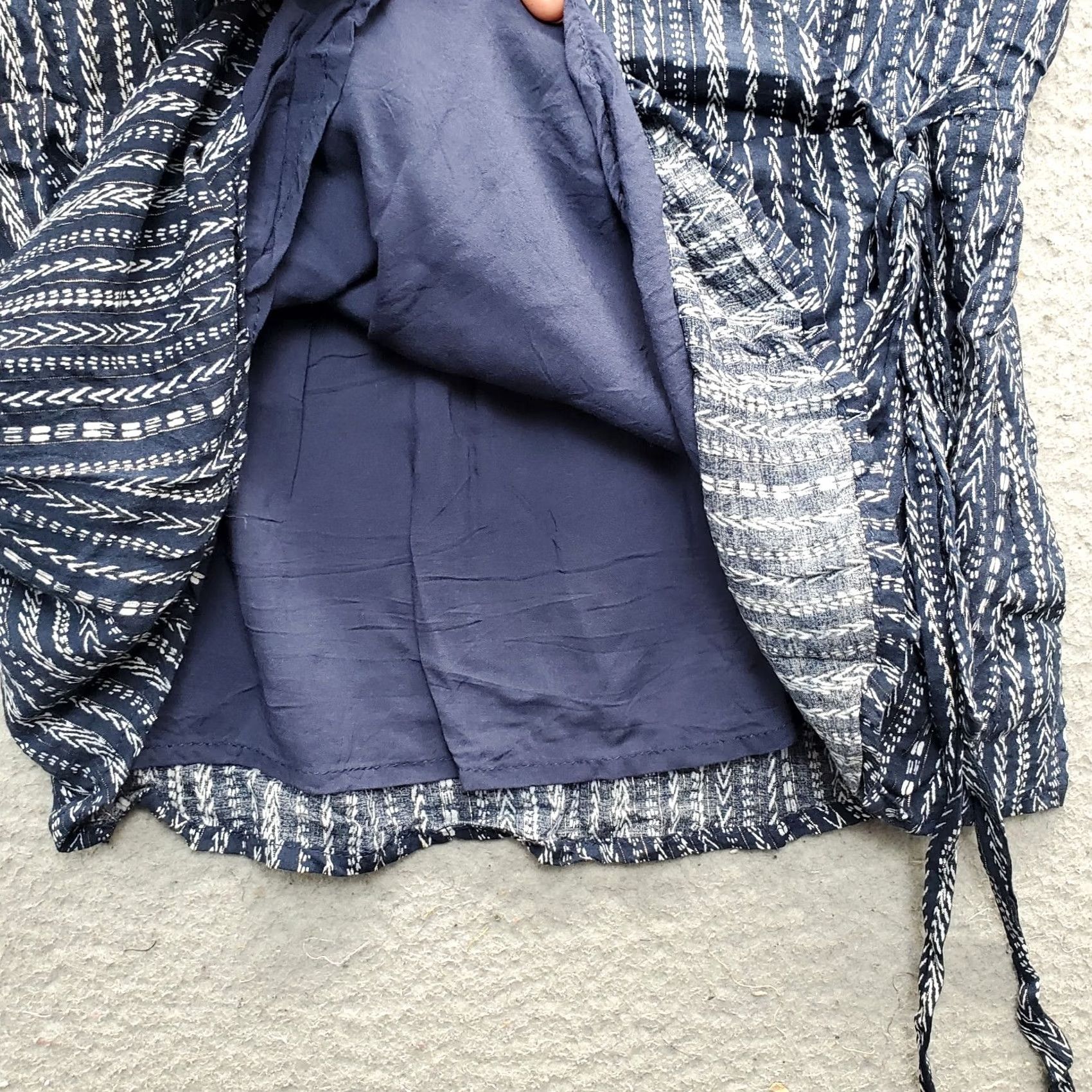 Vintage Skies Are Blue Blouse Women S Multi Stripe Long Sleeve Wrap V Neck Tie Waist Shirt XS? Size S / US 4 / IT 40 - 7 Thumbnail