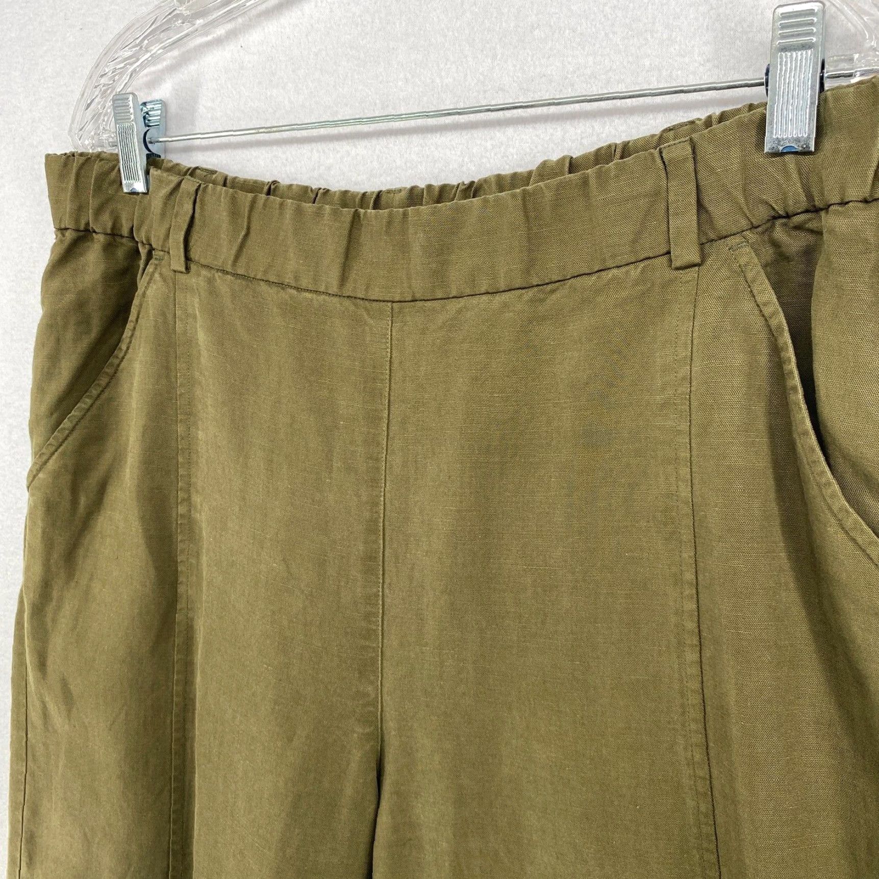 Eileen Fisher Lantern Hem Tencel Linen Twill M Green Cropped Tapered Pants  by EILEEN FISHER | Grailed